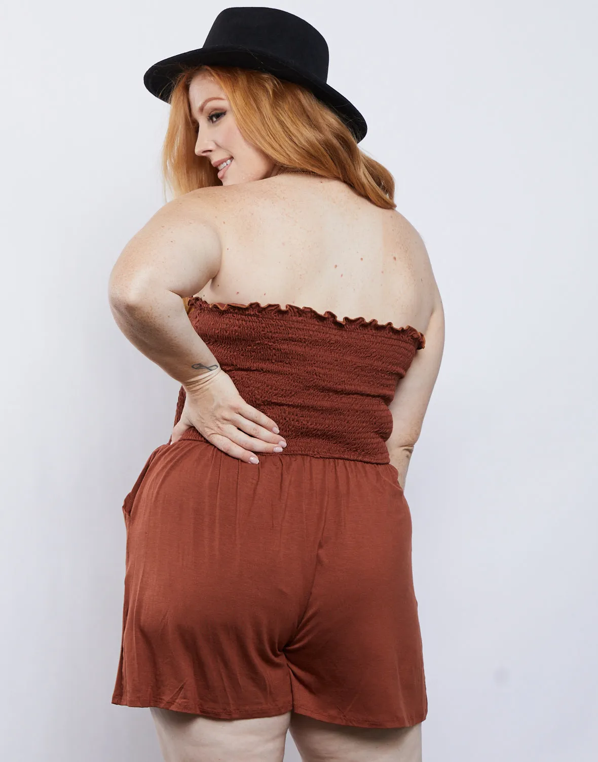 Plus Size Girl On The Go Strapless Romper sold by 2020 Ave product image thumbnail 4