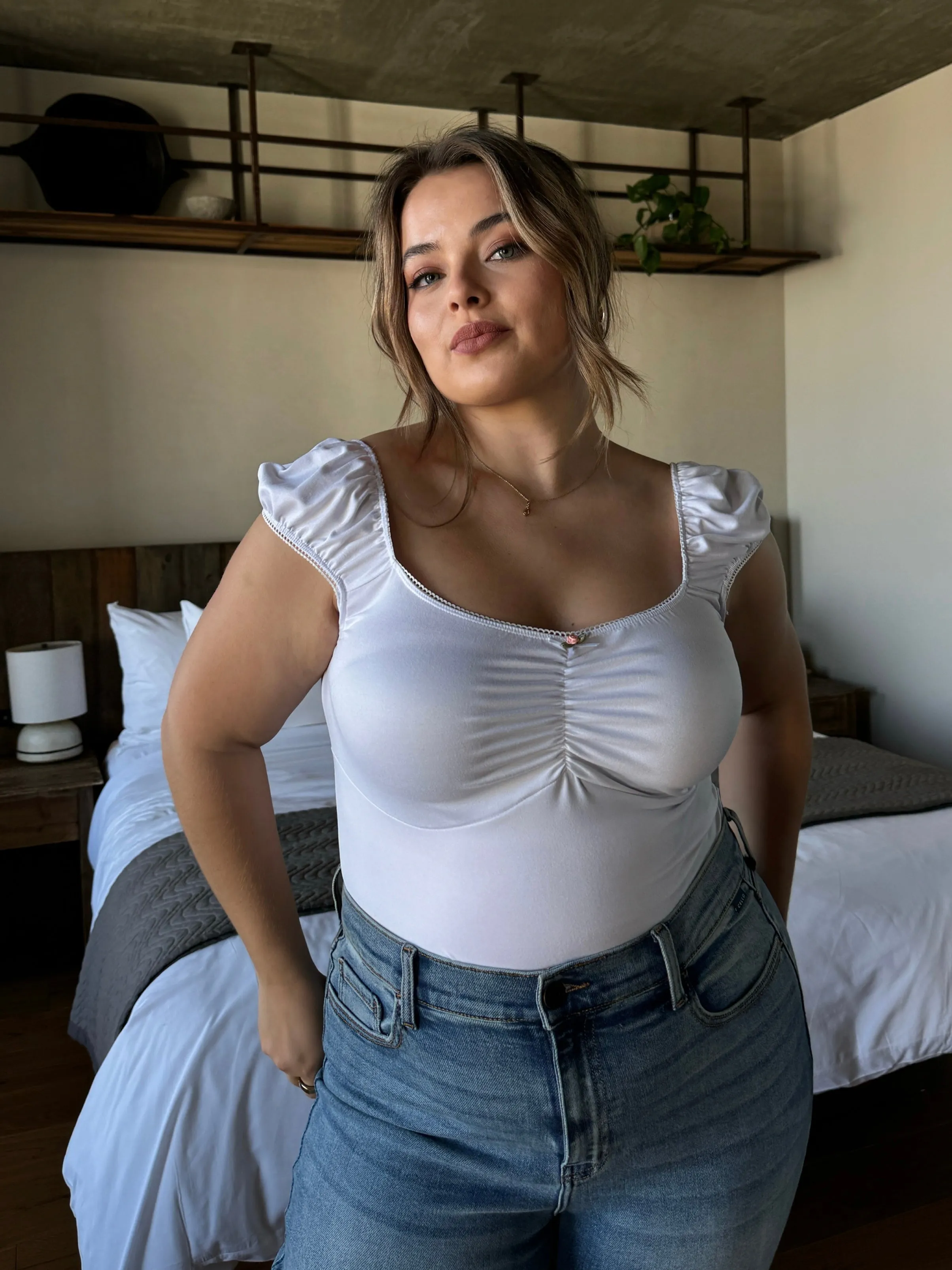 Plus Size Rose Cap Sleeve Top sold by 2020 Ave