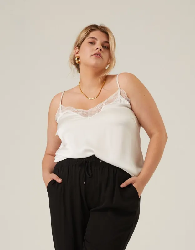 Plus Size Lace Trim Tank sold by 2020 Ave