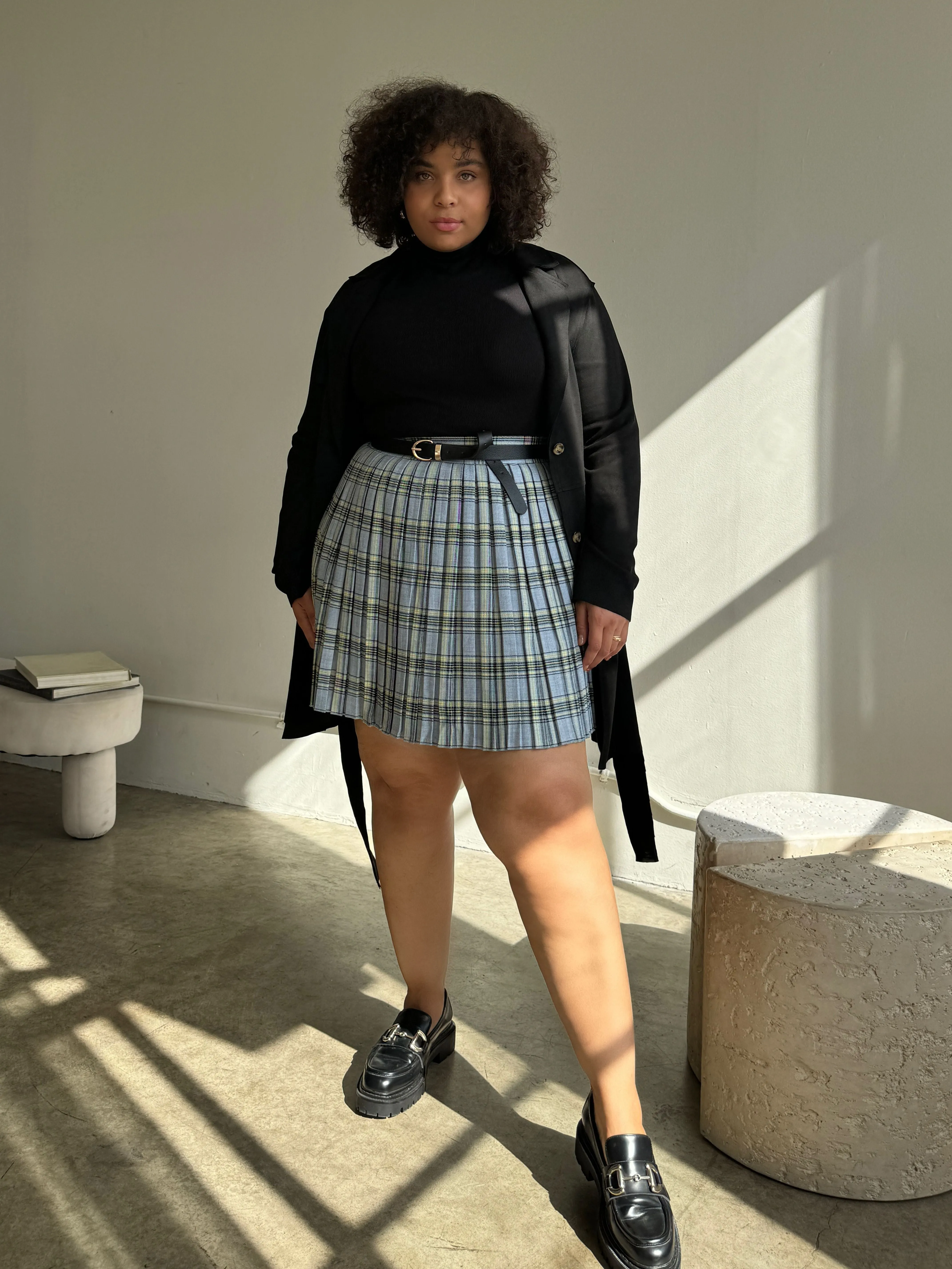 Plus Size Plaid Pleated Skirt sold by 2020 Ave