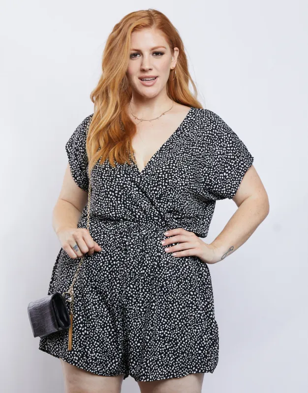 Plus Size Marina Dotted Romper sold by 2020 Ave
