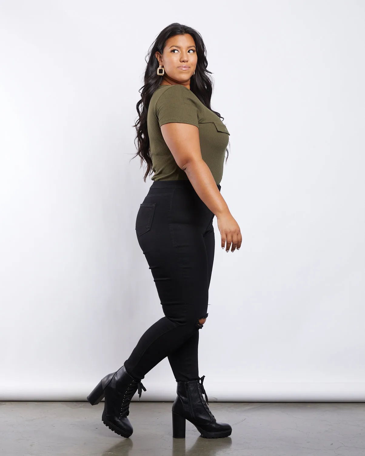 Plus Size Zip It Up Bodysuit sold by 2020 Ave product image thumbnail 5