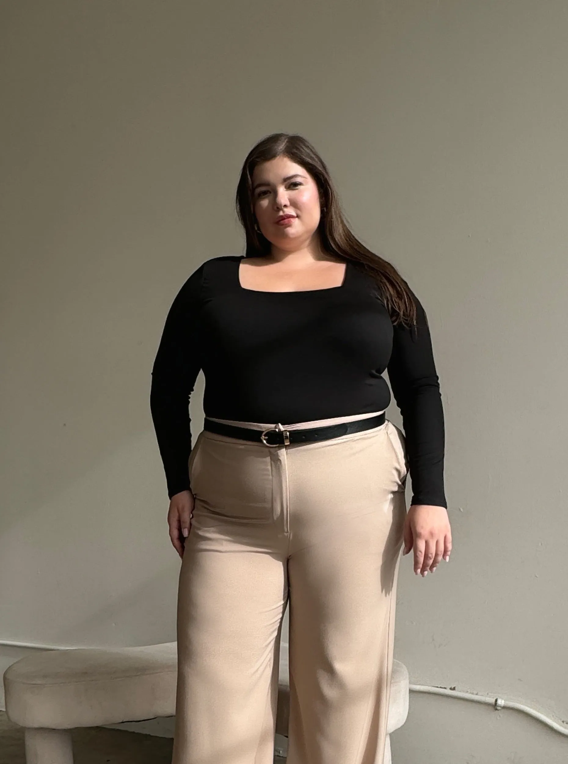 Plus Size Square Neck Long Sleeve Top sold by 2020 Ave product image thumbnail 2