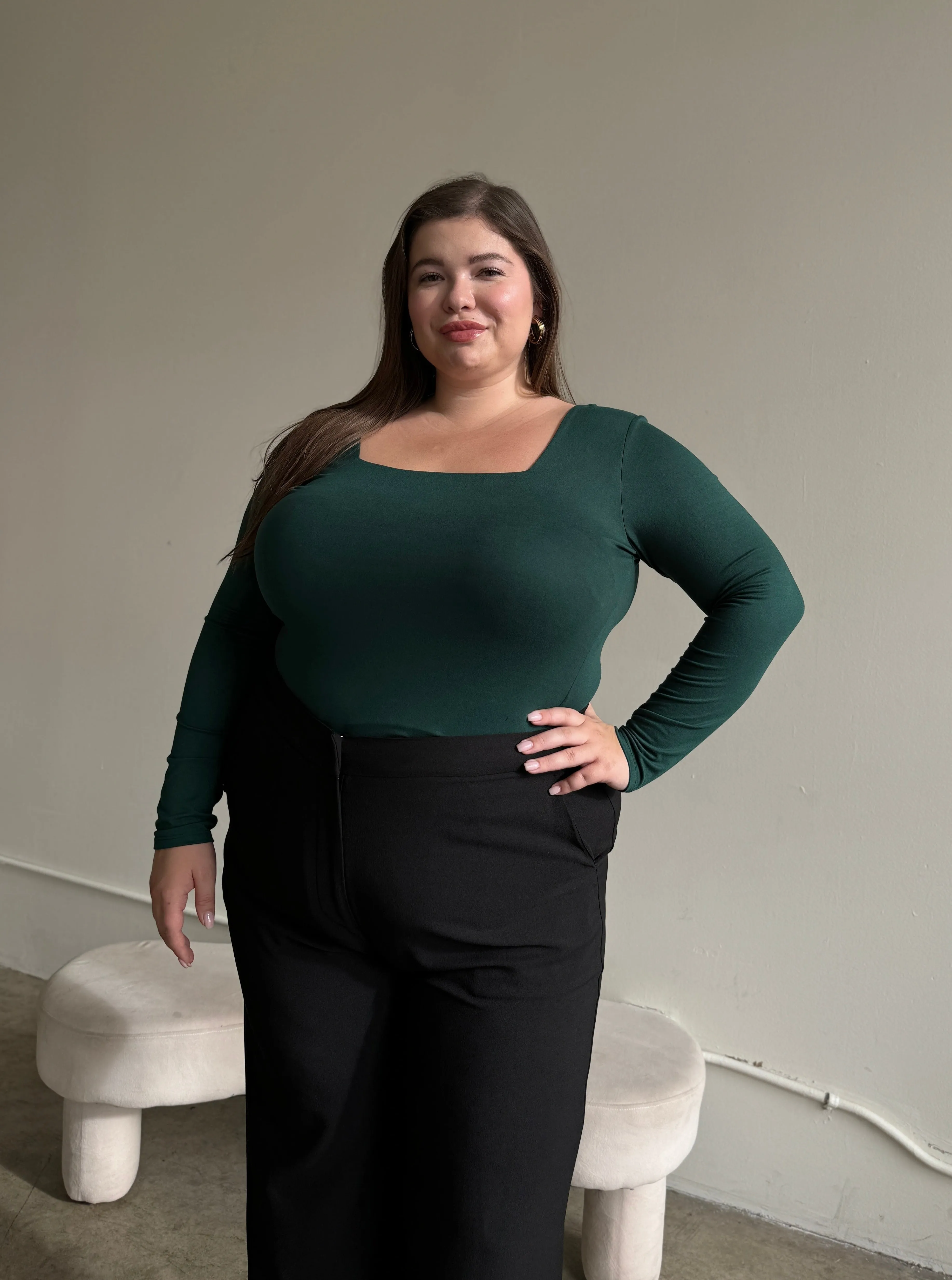 Plus Size Square Neck Long Sleeve Top sold by 2020 Ave product image thumbnail 3