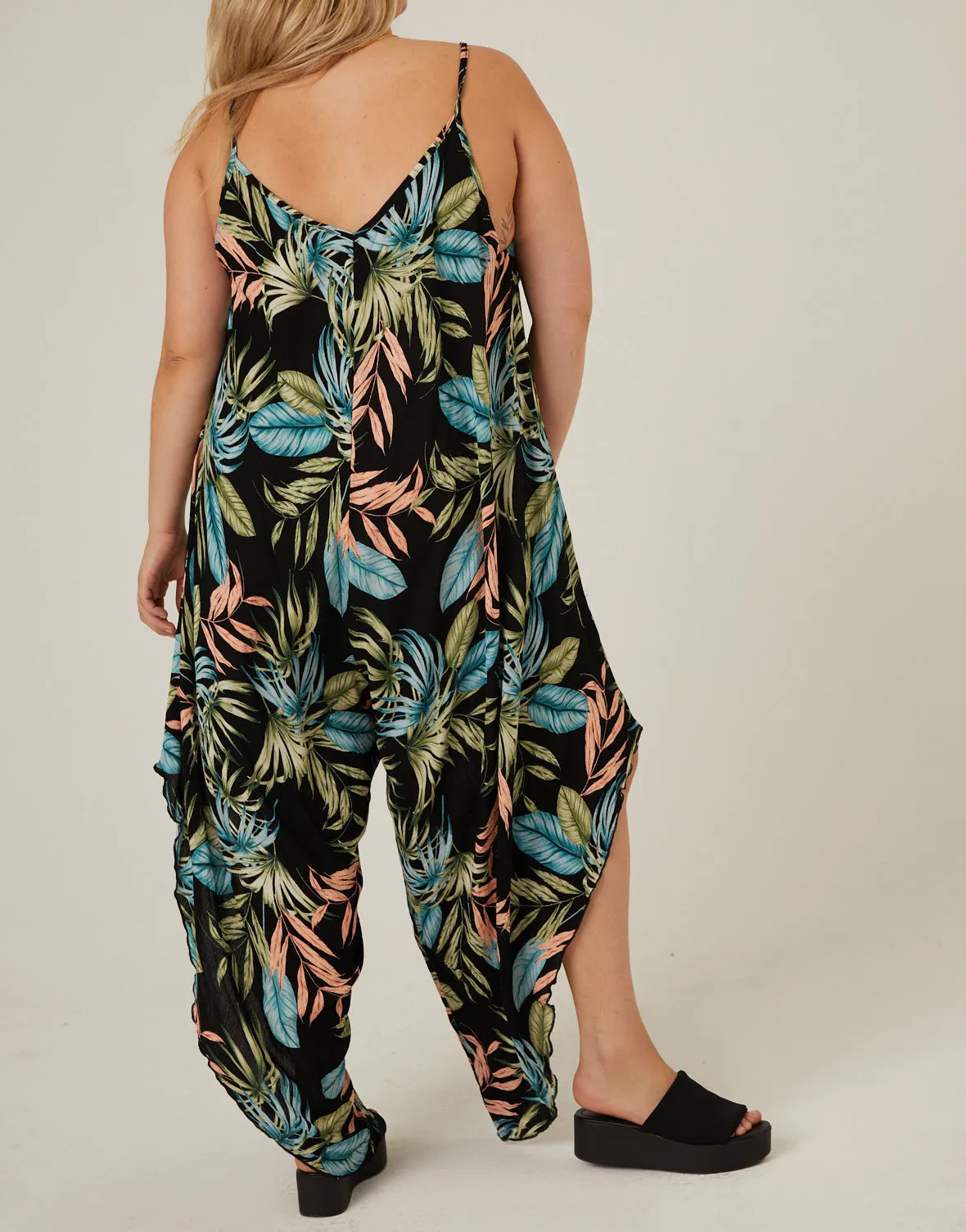Plus Size Tropical Wide Leg Flowy Jumpsuit sold by 2020 Ave product image thumbnail 4
