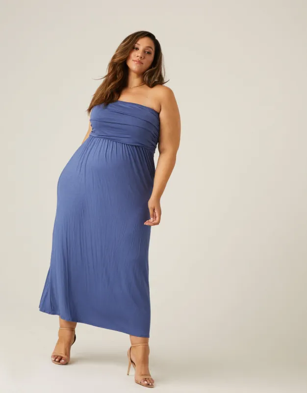Plus Size Strapless Maxi Dress sold by 2020 Ave