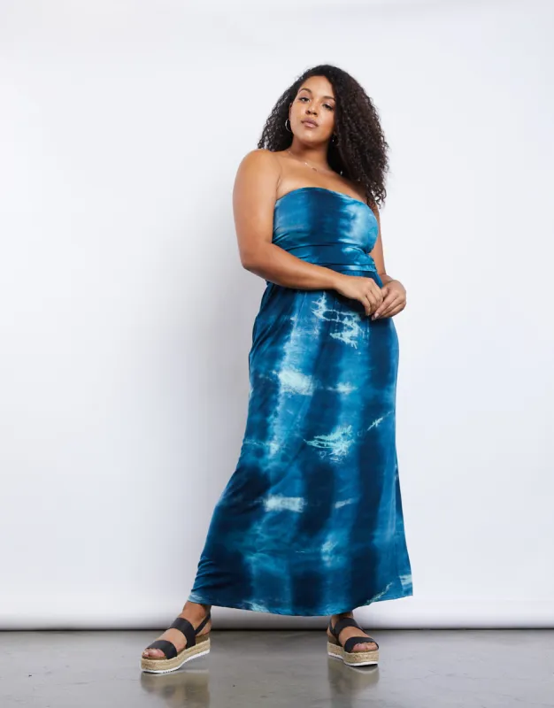Plus Size Tie Dye Maxi Dress sold by 2020 Ave