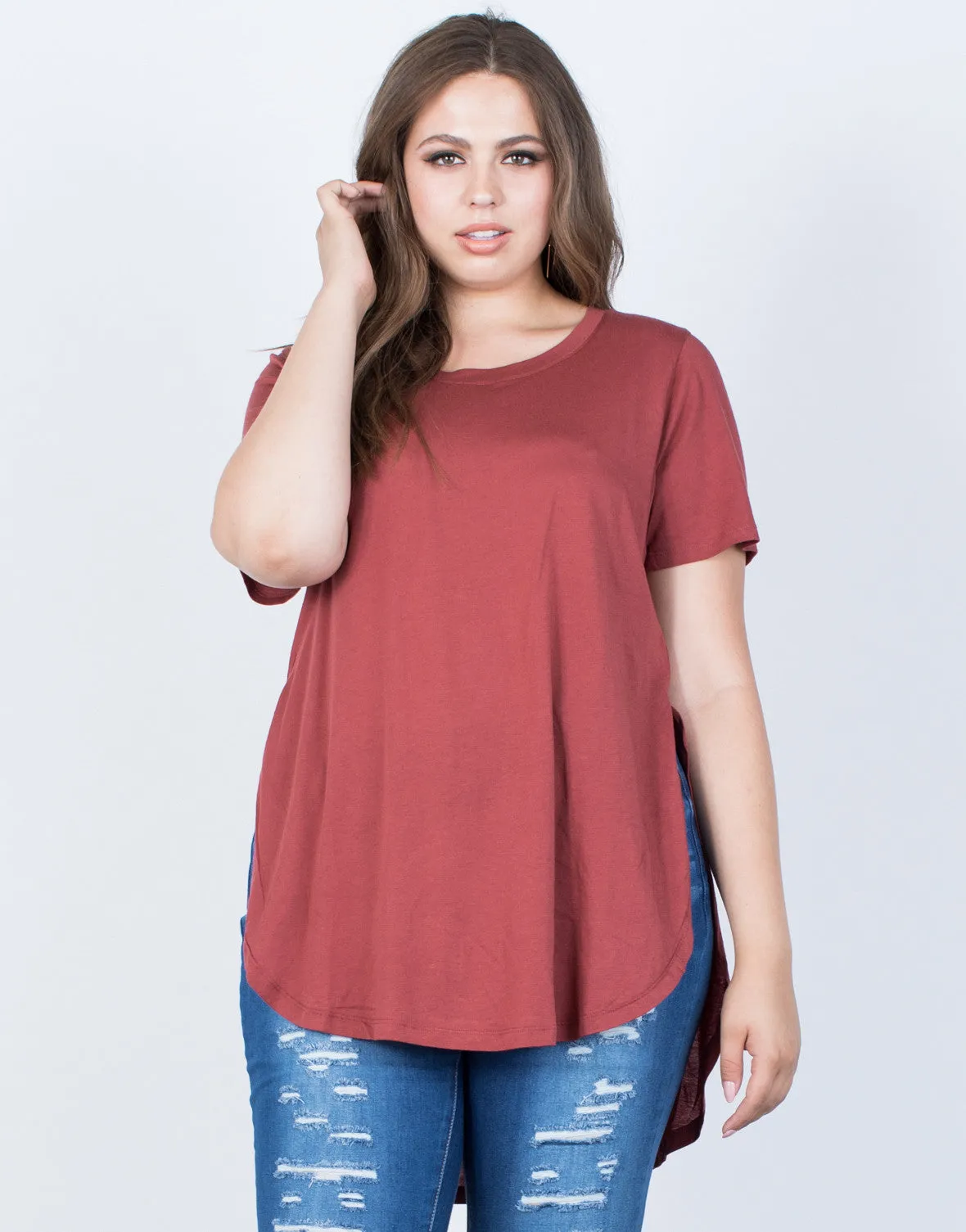 Plus Size Slit Apart Tee sold by 2020 Ave product image thumbnail 4