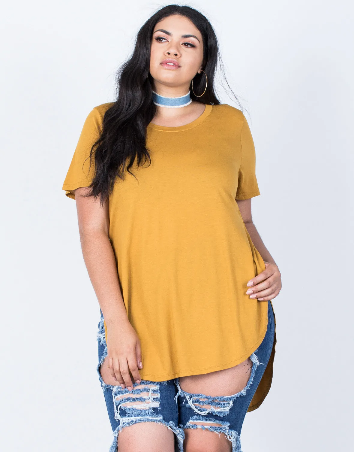 Plus Size Slit Apart Tee sold by 2020 Ave product image thumbnail 2
