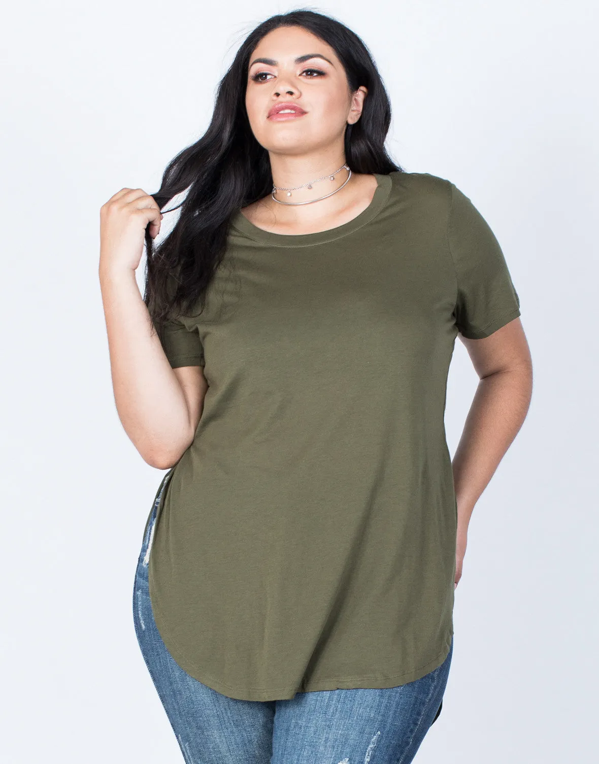Plus Size Slit Apart Tee sold by 2020 Ave product image thumbnail 5
