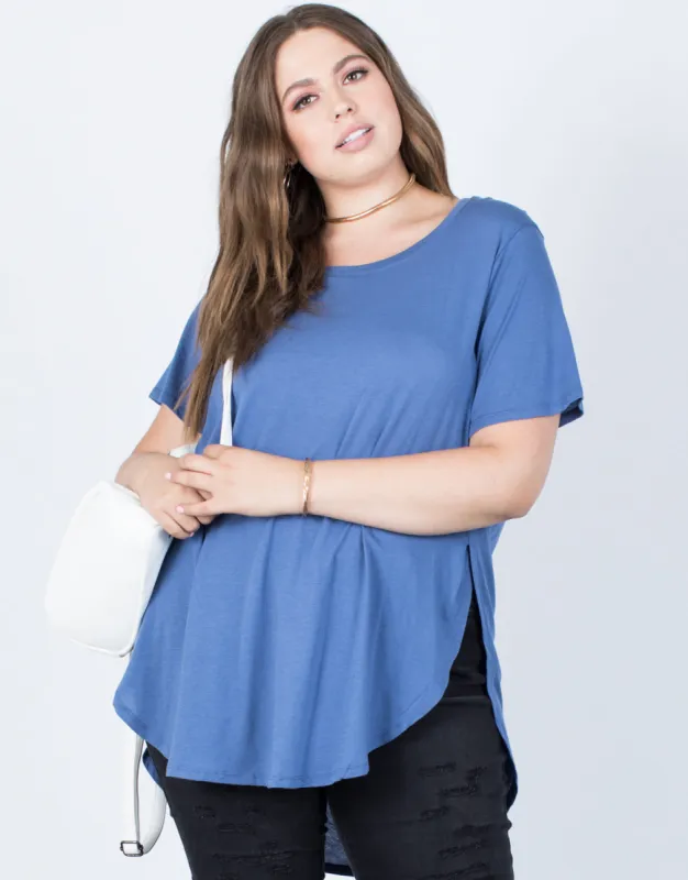 Plus Size Slit Apart Tee sold by 2020 Ave