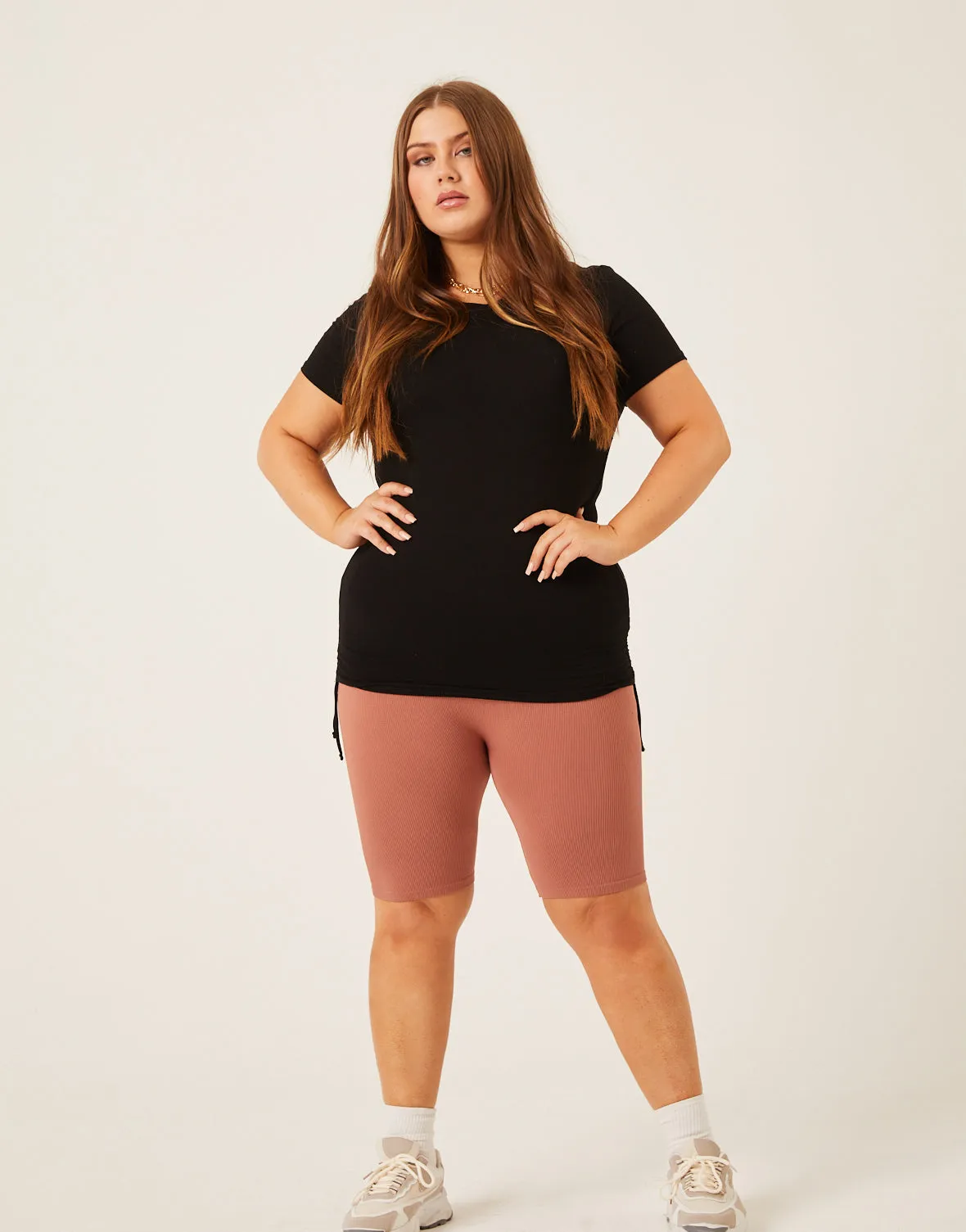 Plus Size Side Ruched Tee sold by 2020 Ave product image thumbnail 5