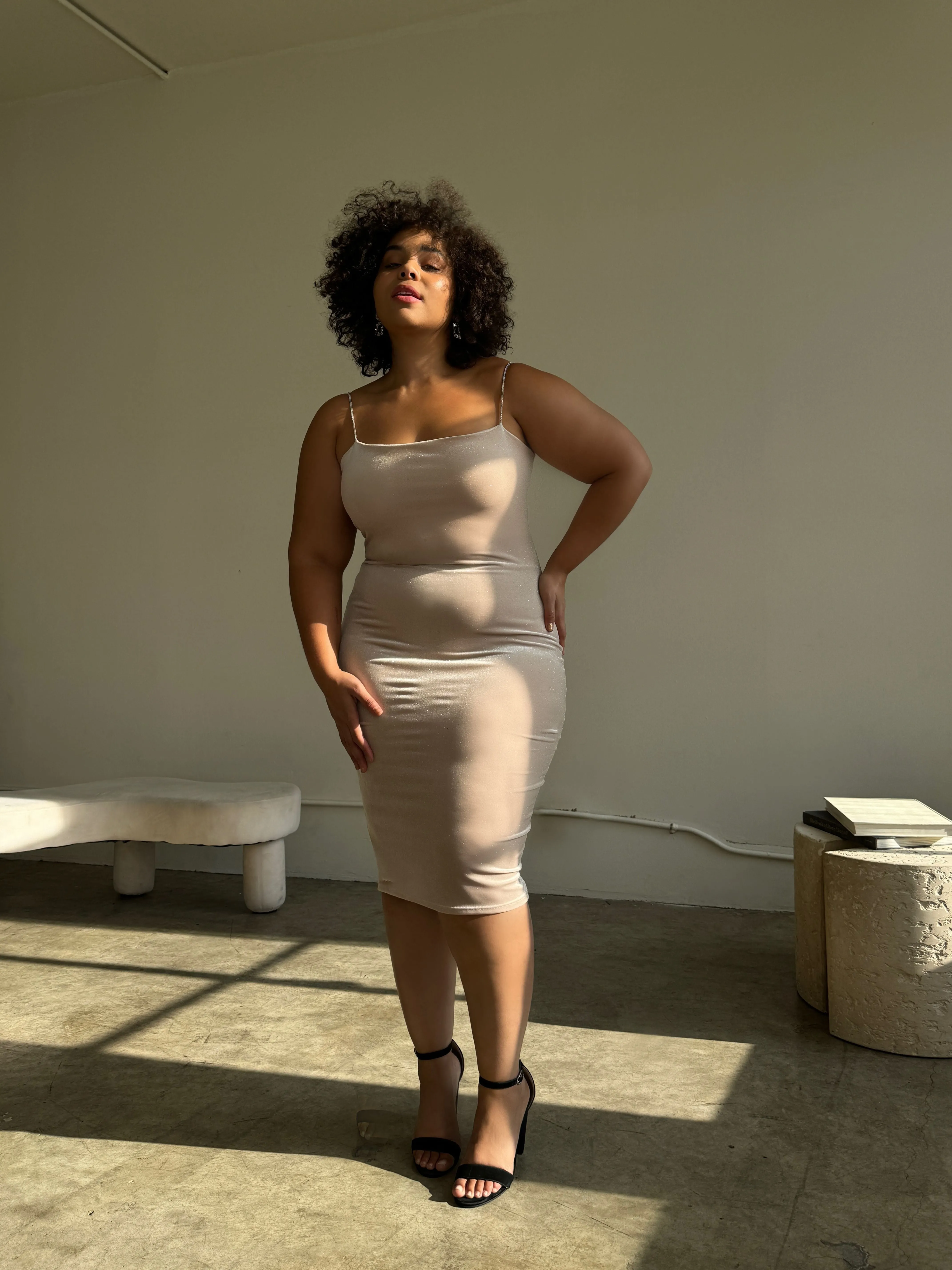 Plus Size Crystal Strap Sparkle Midi Dress sold by 2020 Ave product image thumbnail 2