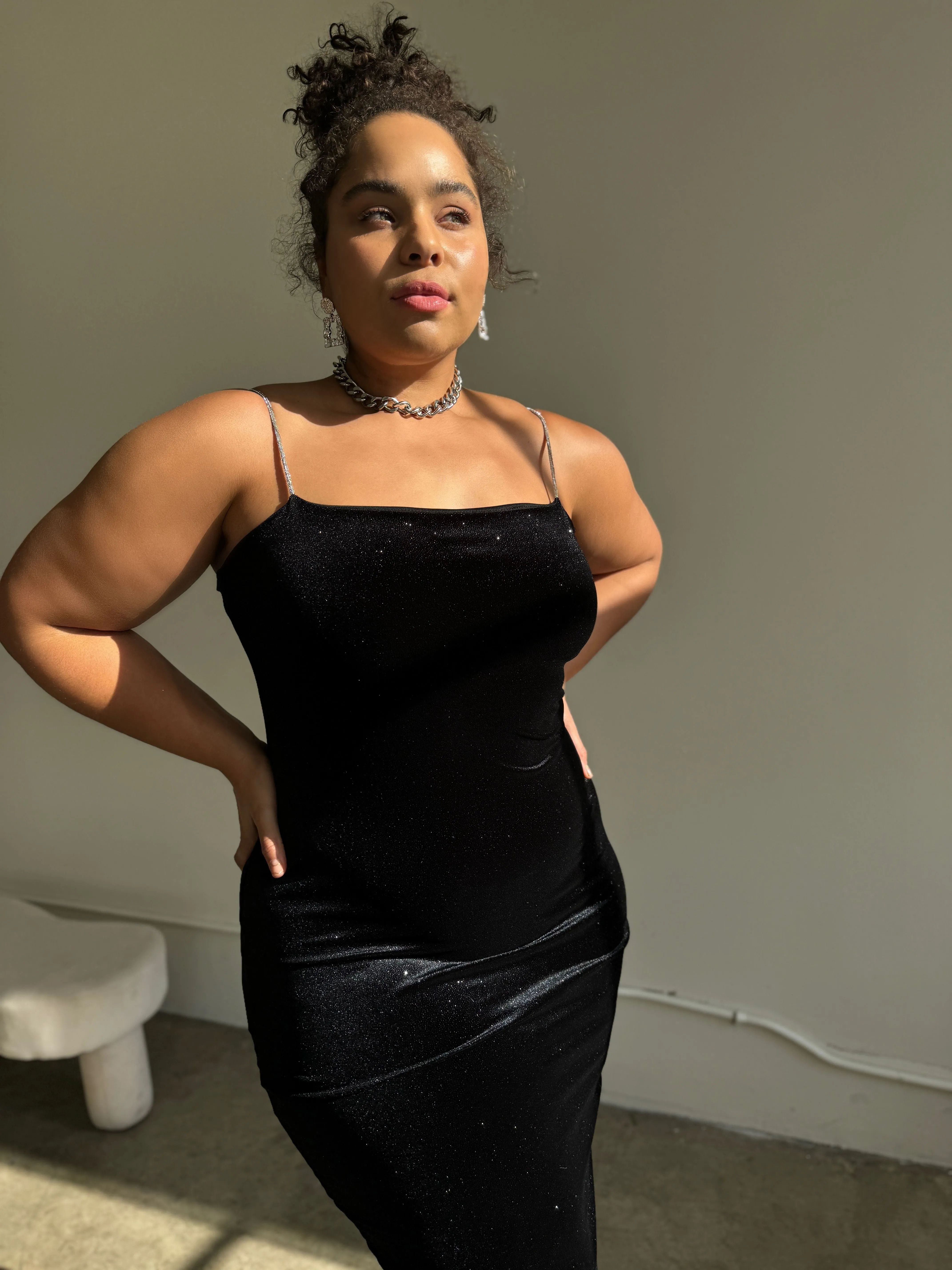 Plus Size Crystal Strap Sparkle Midi Dress sold by 2020 Ave product image thumbnail 3