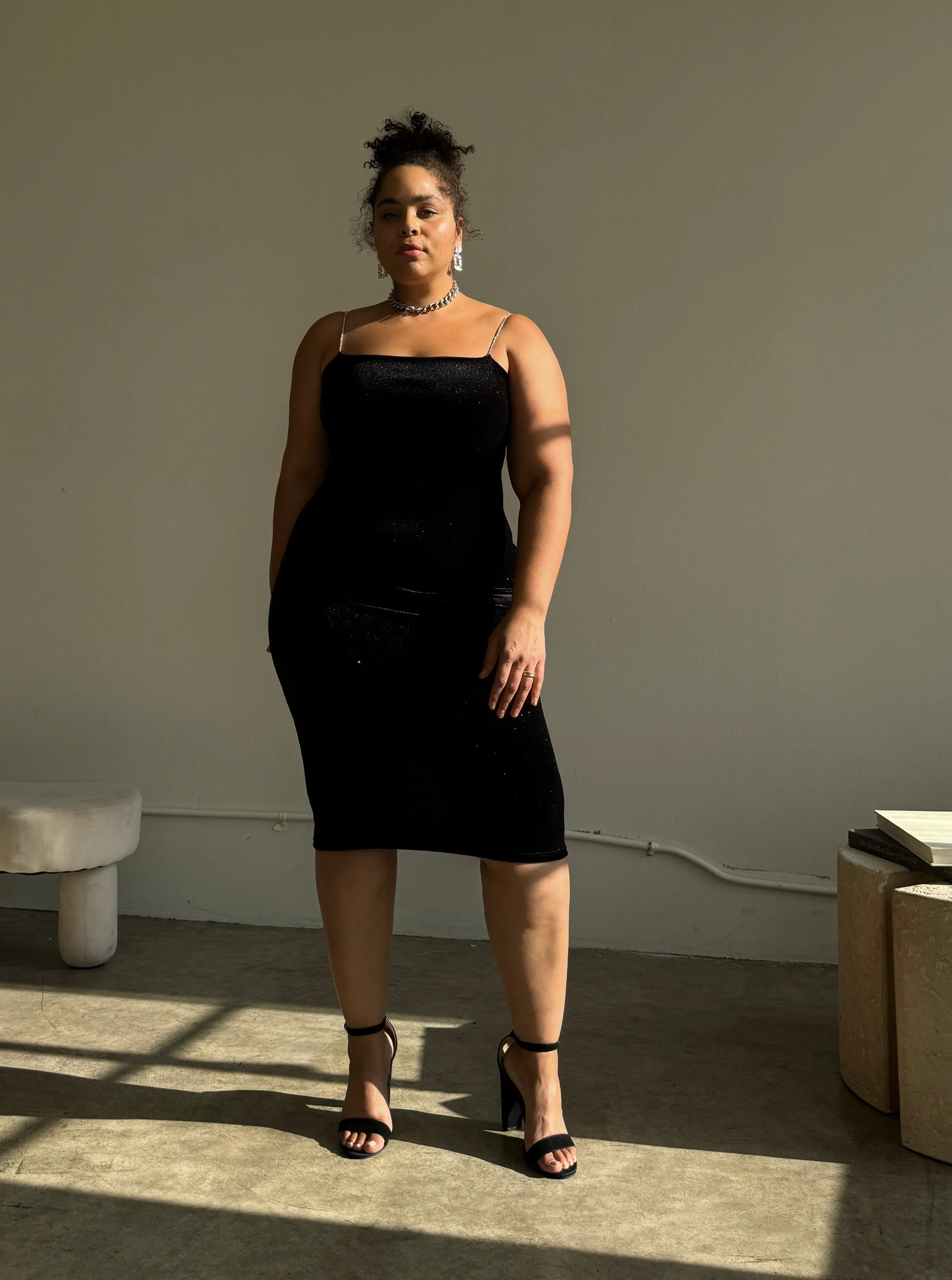 Plus Size Crystal Strap Sparkle Midi Dress sold by 2020 Ave product image thumbnail 4