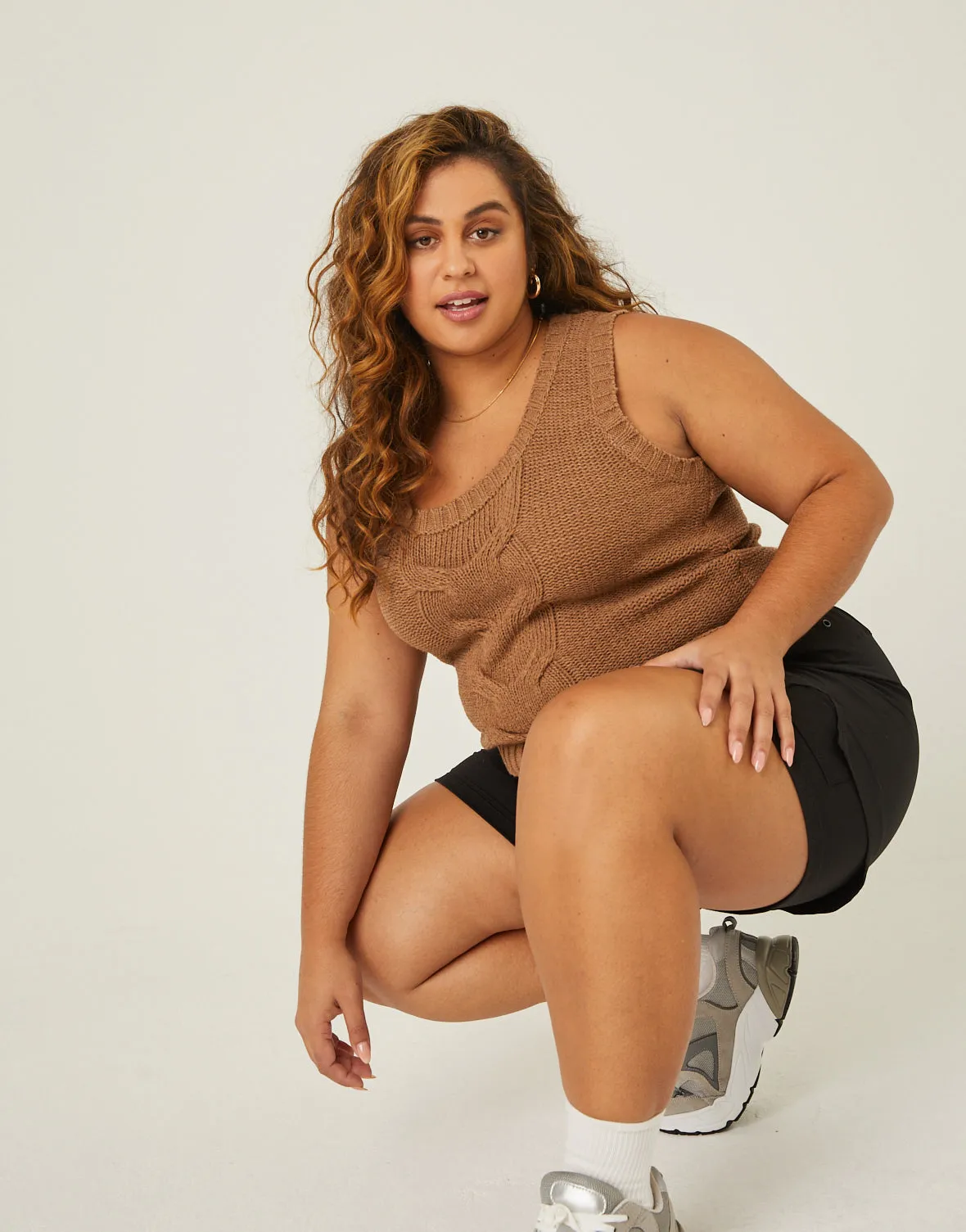 Plus Size Cable Knit Sweater Vest sold by 2020 Ave product image thumbnail 4