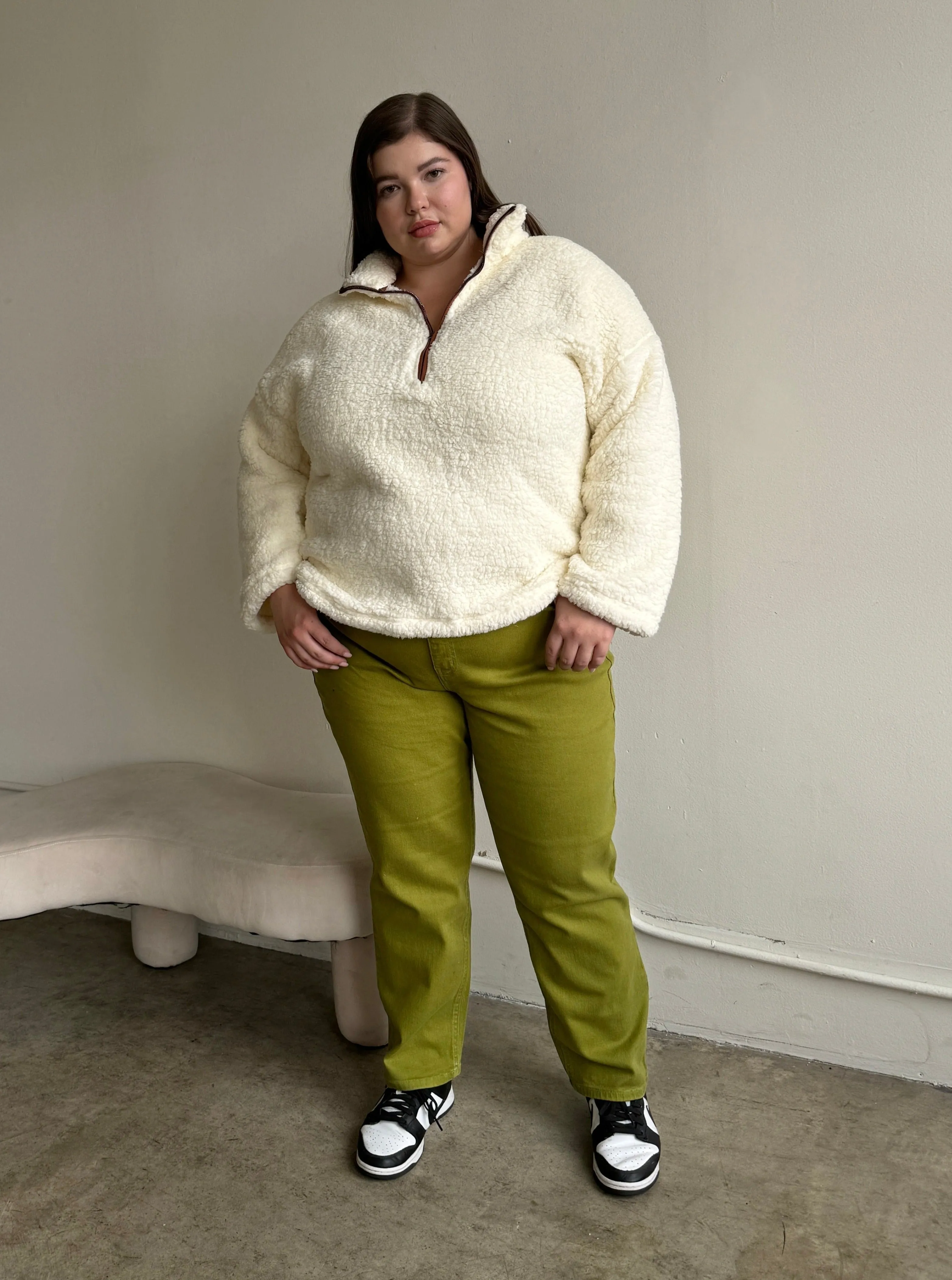 Plus Size Half Zip Teddy Pullover sold by 2020 Ave product image thumbnail 5