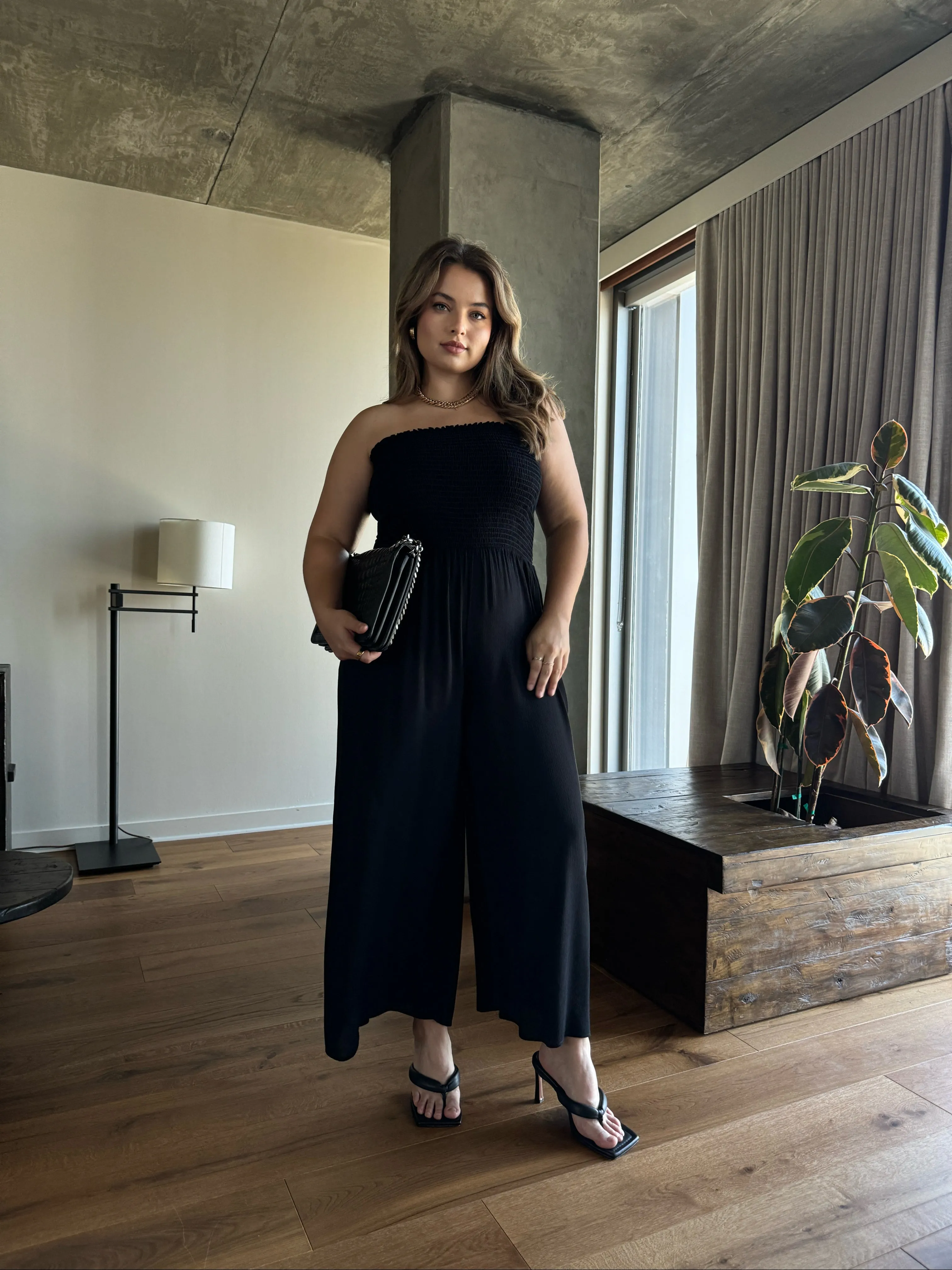 Plus Size Smocked Top Flowy Jumpsuit sold by 2020 Ave product image thumbnail 4