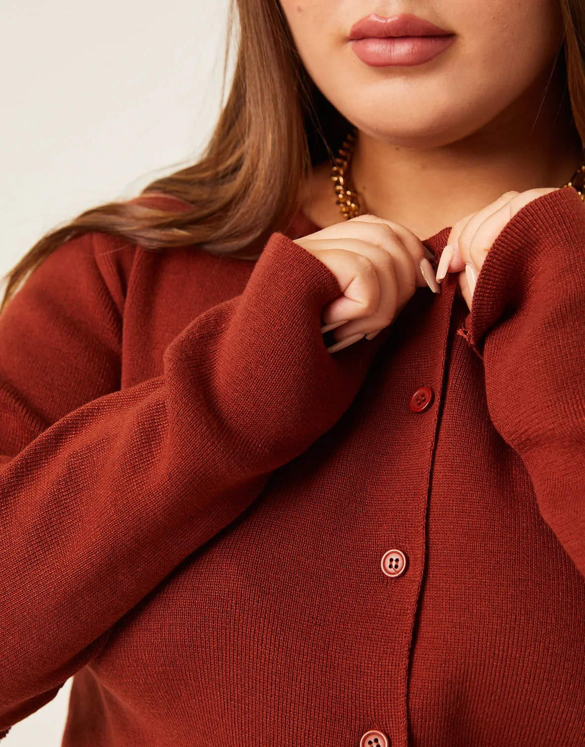 Plus Size Button Cardigan Knit Top sold by 2020 Ave product image thumbnail 5