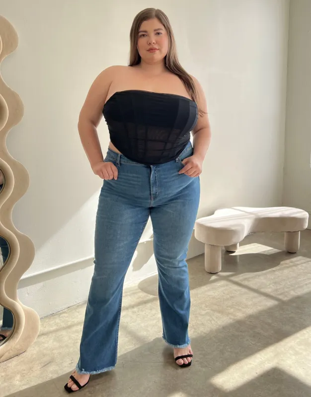 Plus Size Mesh Boned Corset Top sold by 2020 Ave