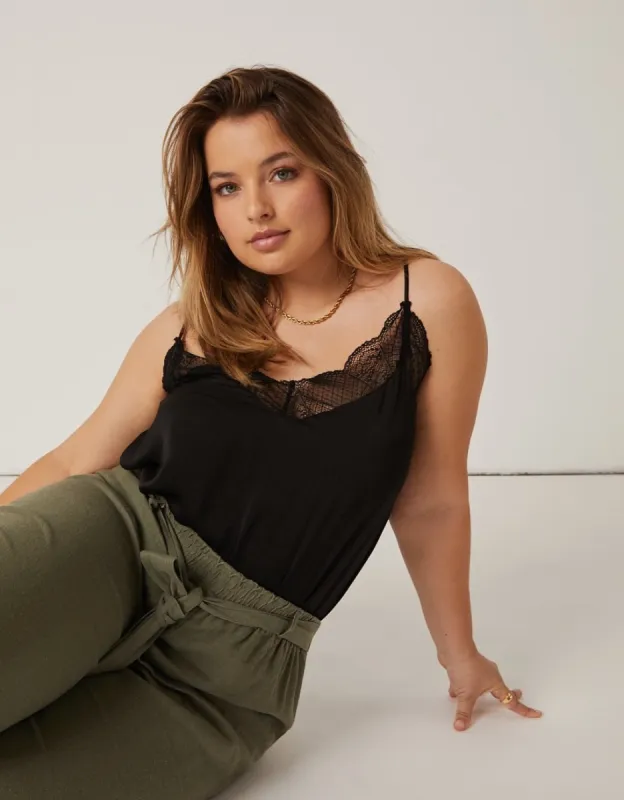 Plus Size Kai Lace Trim Cami sold by 2020 Ave
