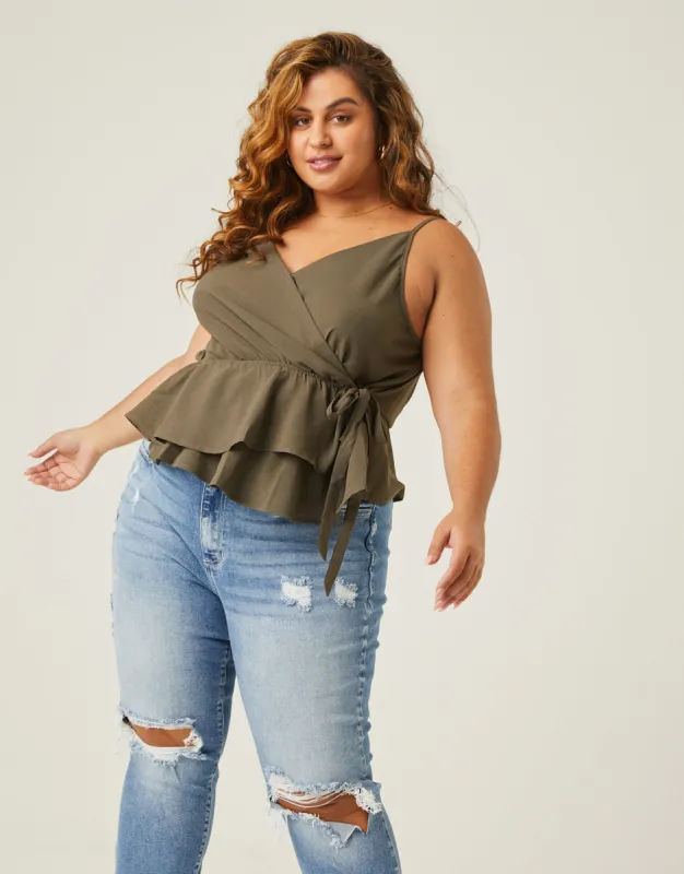 Plus Size Woven Wrap Tank sold by 2020 Ave