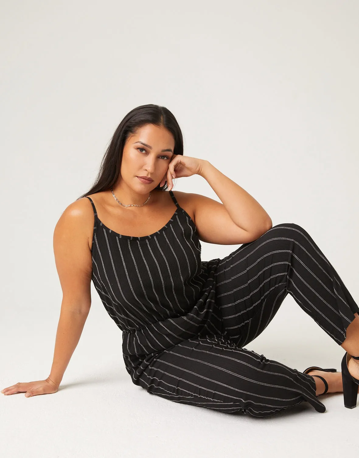 Plus Size Striped Tank Jumpsuit sold by 2020 Ave product image thumbnail 5