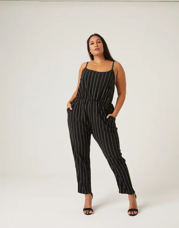 Plus Size Striped Tank Jumpsuit sold by 2020 Ave