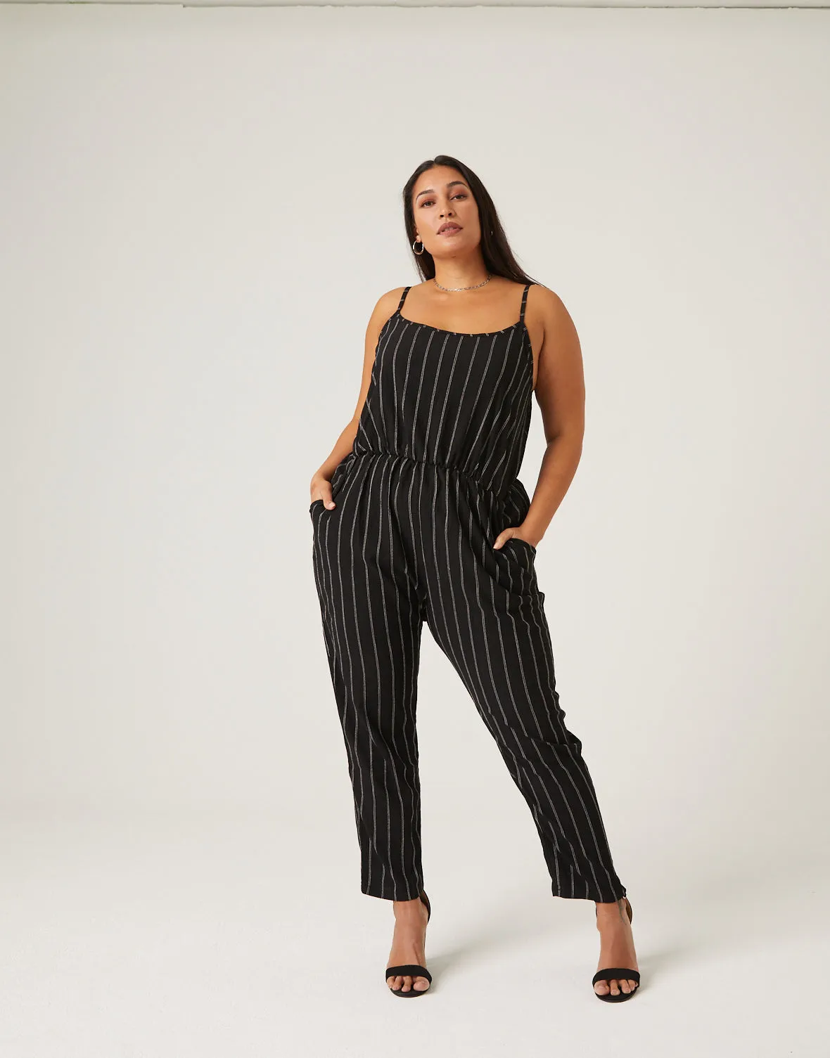 Plus Size Striped Tank Jumpsuit sold by 2020 Ave