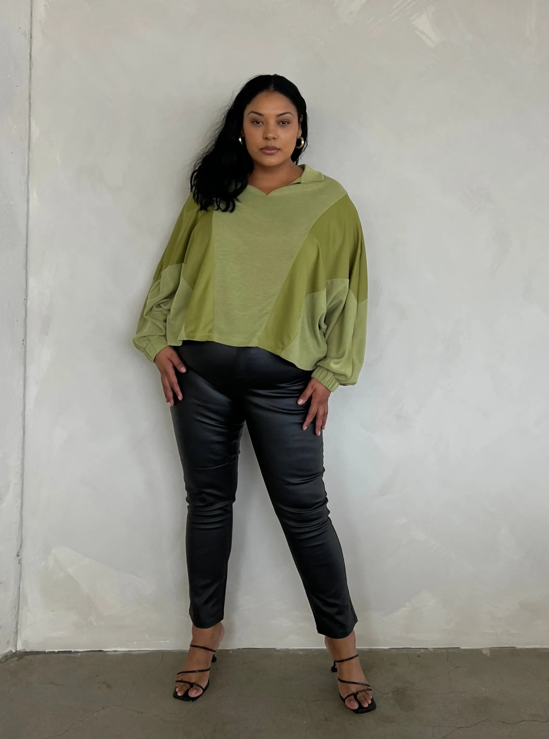 Plus Size Two Tone Long Sleeve Top sold by 2020 Ave product image thumbnail 2