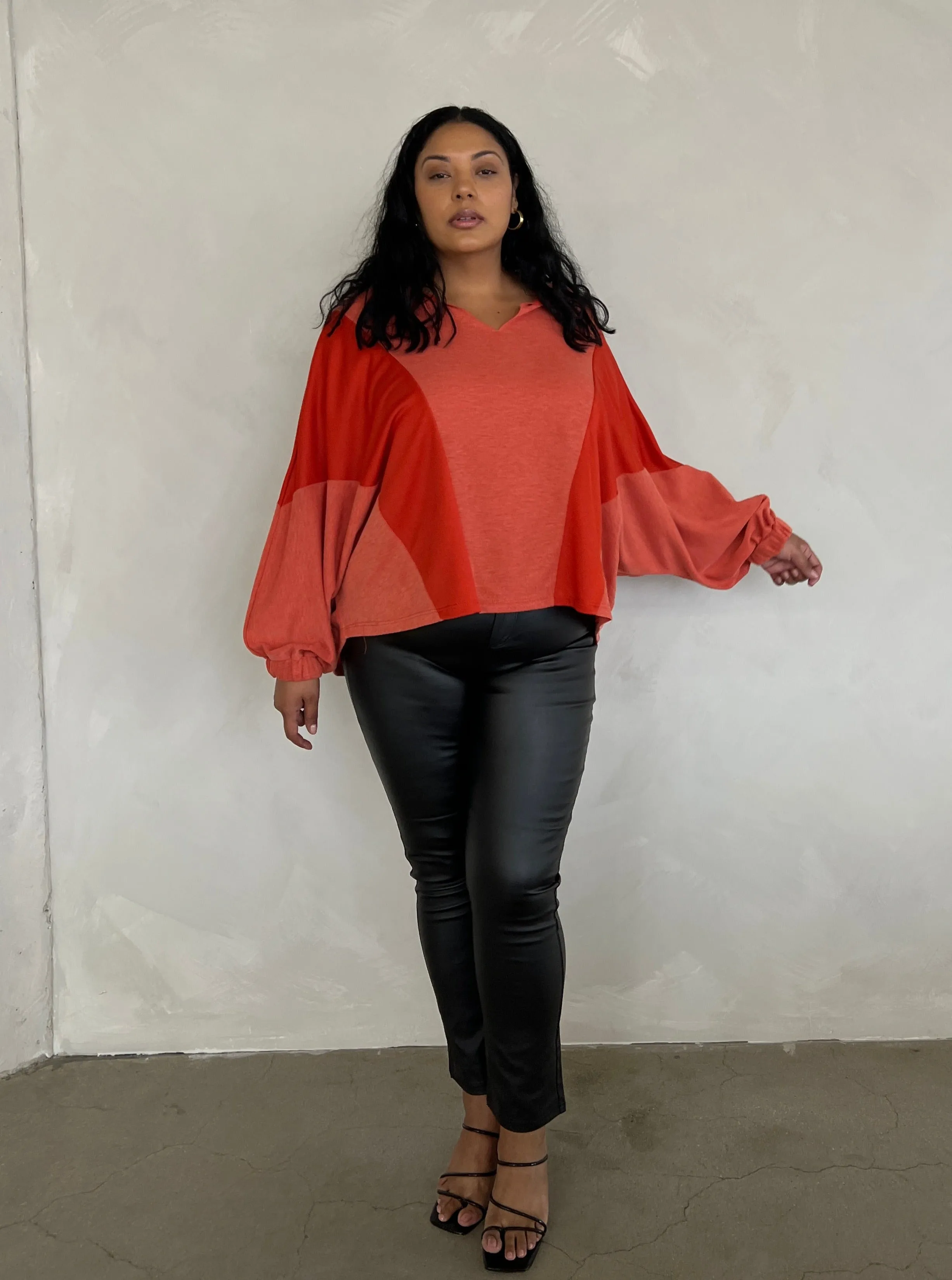 Plus Size Two Tone Long Sleeve Top sold by 2020 Ave product image thumbnail 3