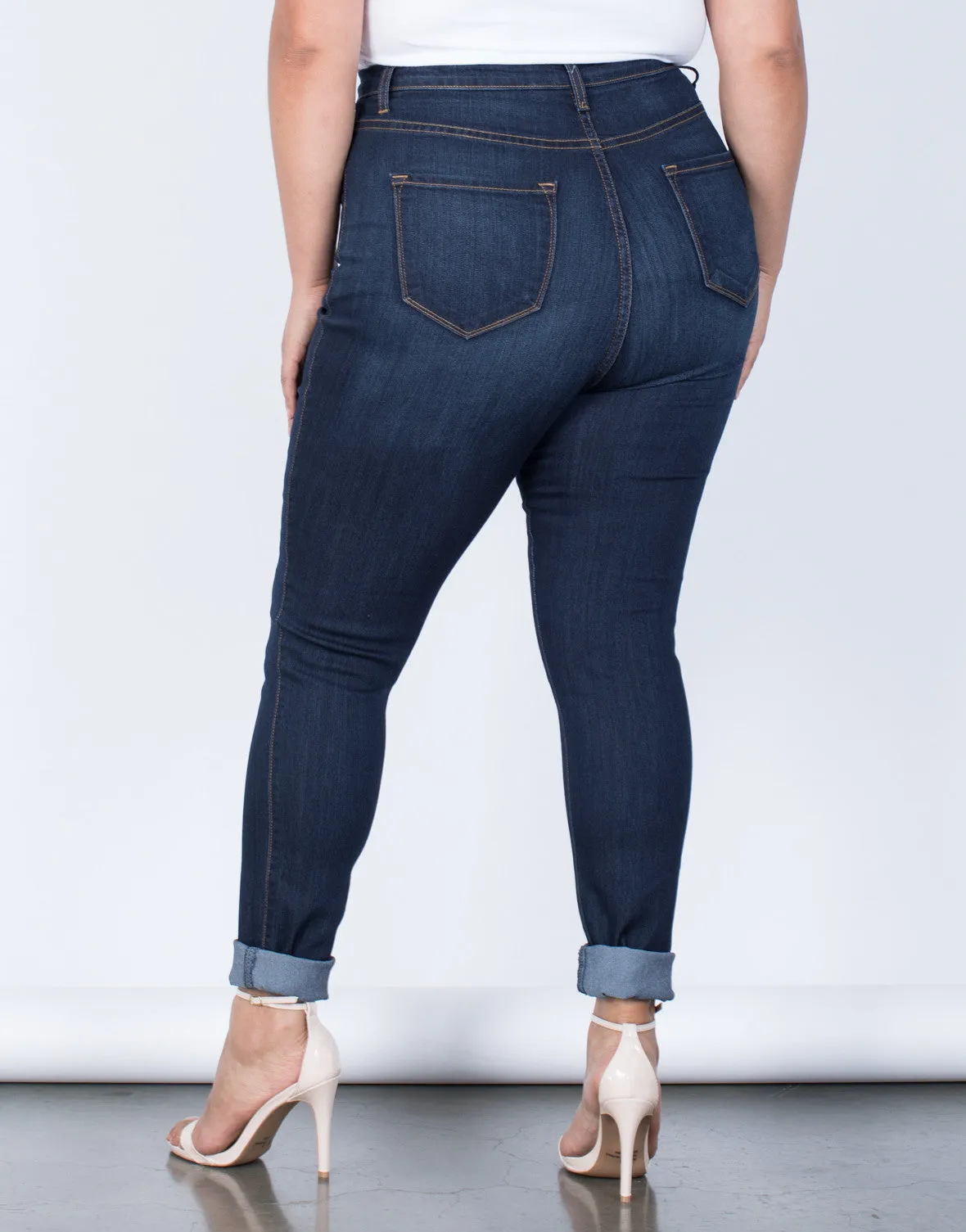 Plus Size High Waisted Skinny Jeans sold by 2020 Ave product image thumbnail 4
