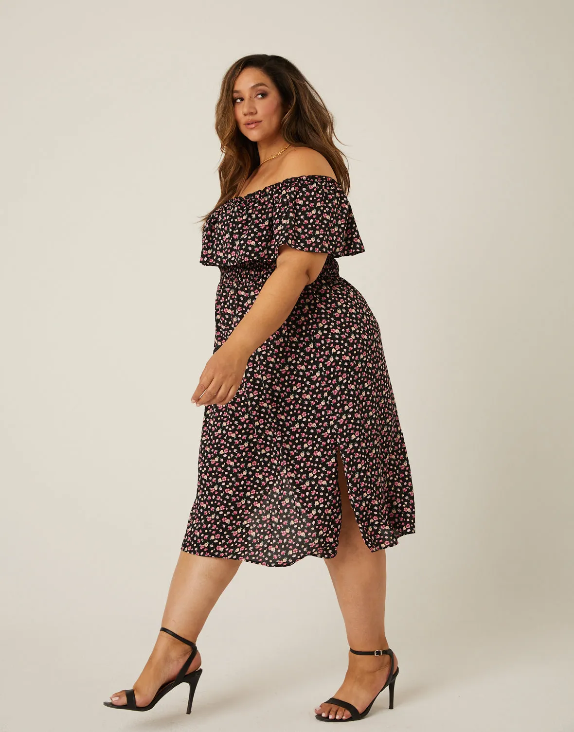 Plus Size Floral Midi Dress sold by 2020 Ave product image thumbnail 4