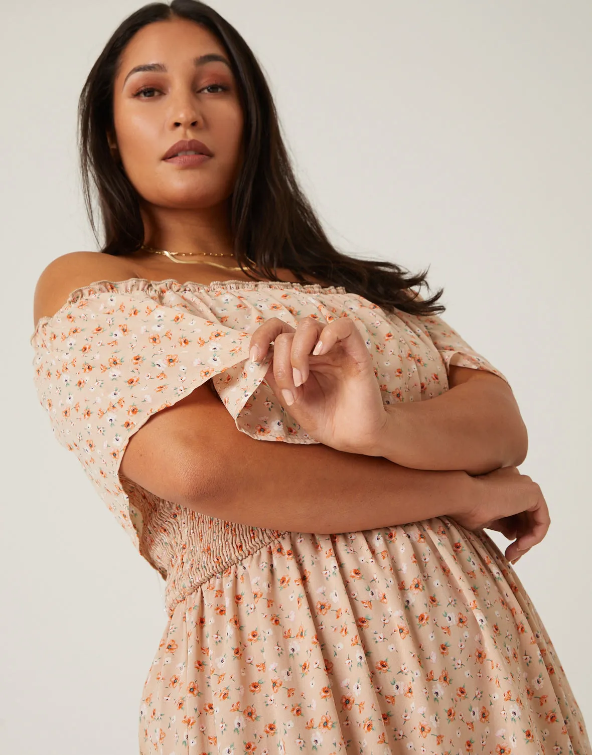Plus Size Floral Midi Dress sold by 2020 Ave product image thumbnail 3