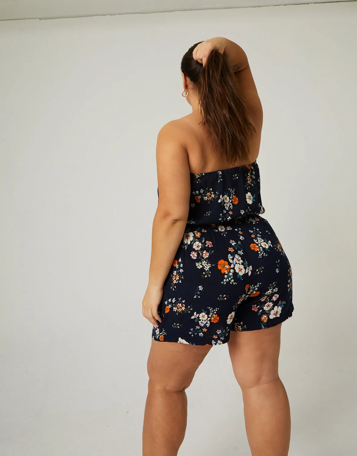 Plus Size Floral Strapless Romper sold by 2020 Ave product image thumbnail 3