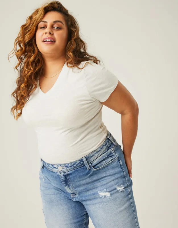 Plus Size Simple V-Neck Tee sold by 2020 Ave