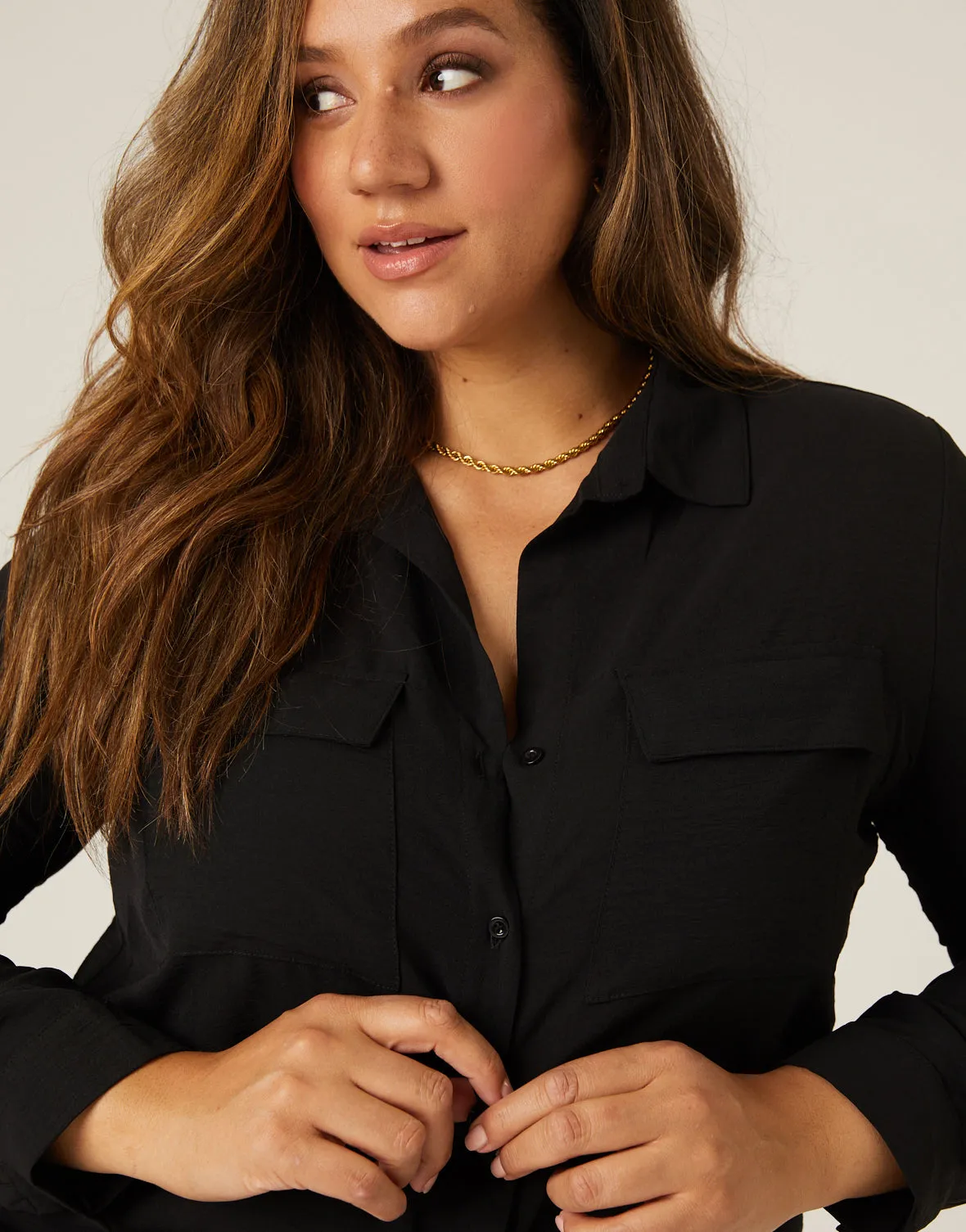 Plus Size Relaxed Button Up Shirt sold by 2020 Ave product image thumbnail 5