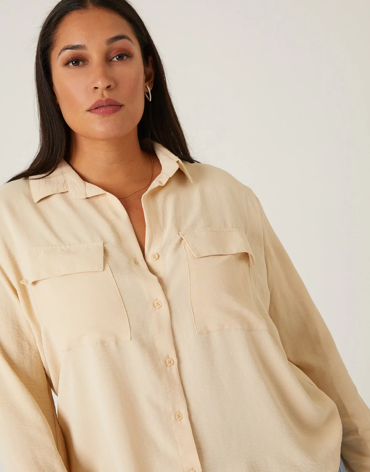 Plus Size Relaxed Button Up Shirt sold by 2020 Ave product image thumbnail 4