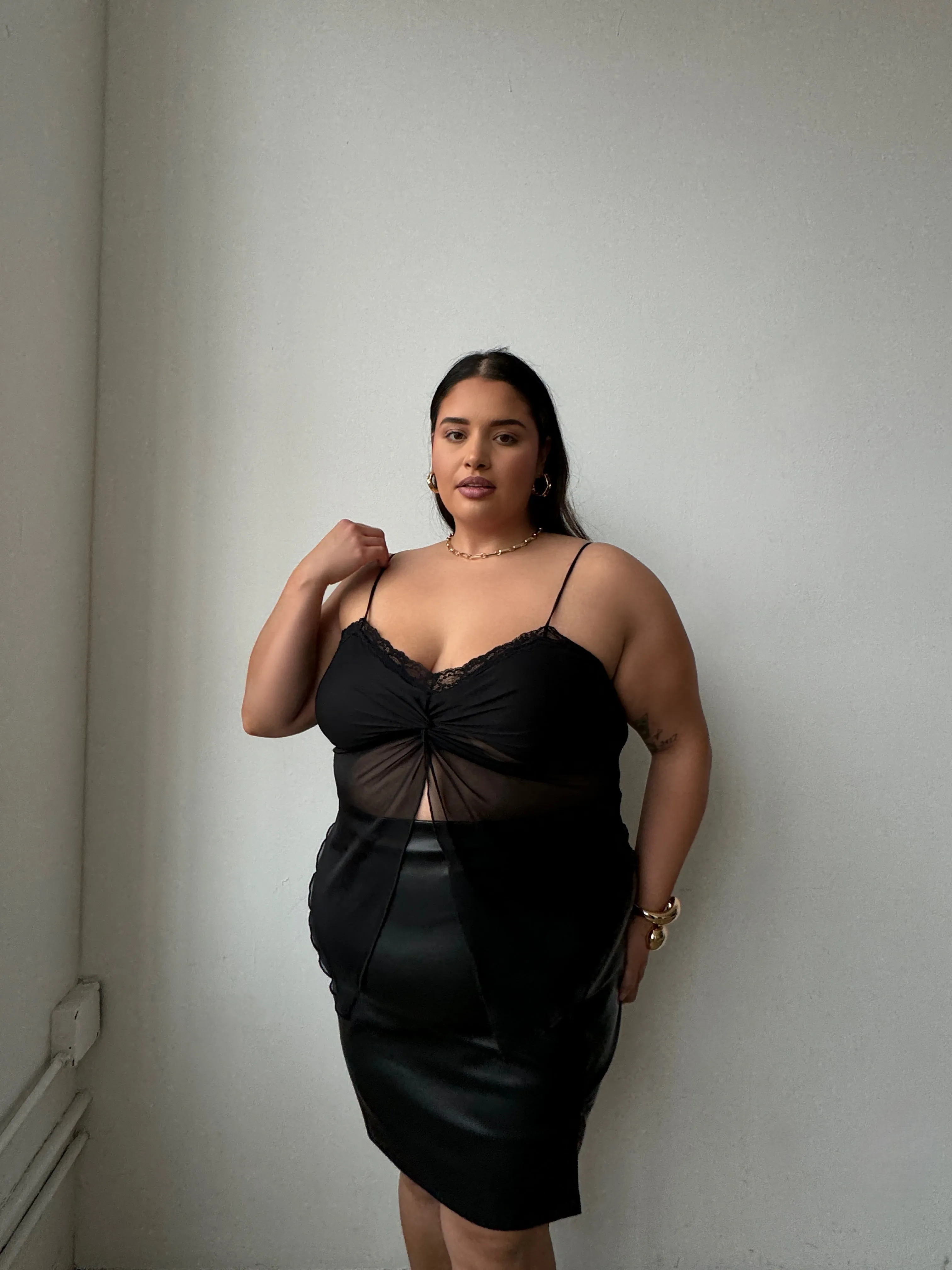 Plus Size Lace Open Front Twist Top sold by 2020 Ave product image thumbnail 4