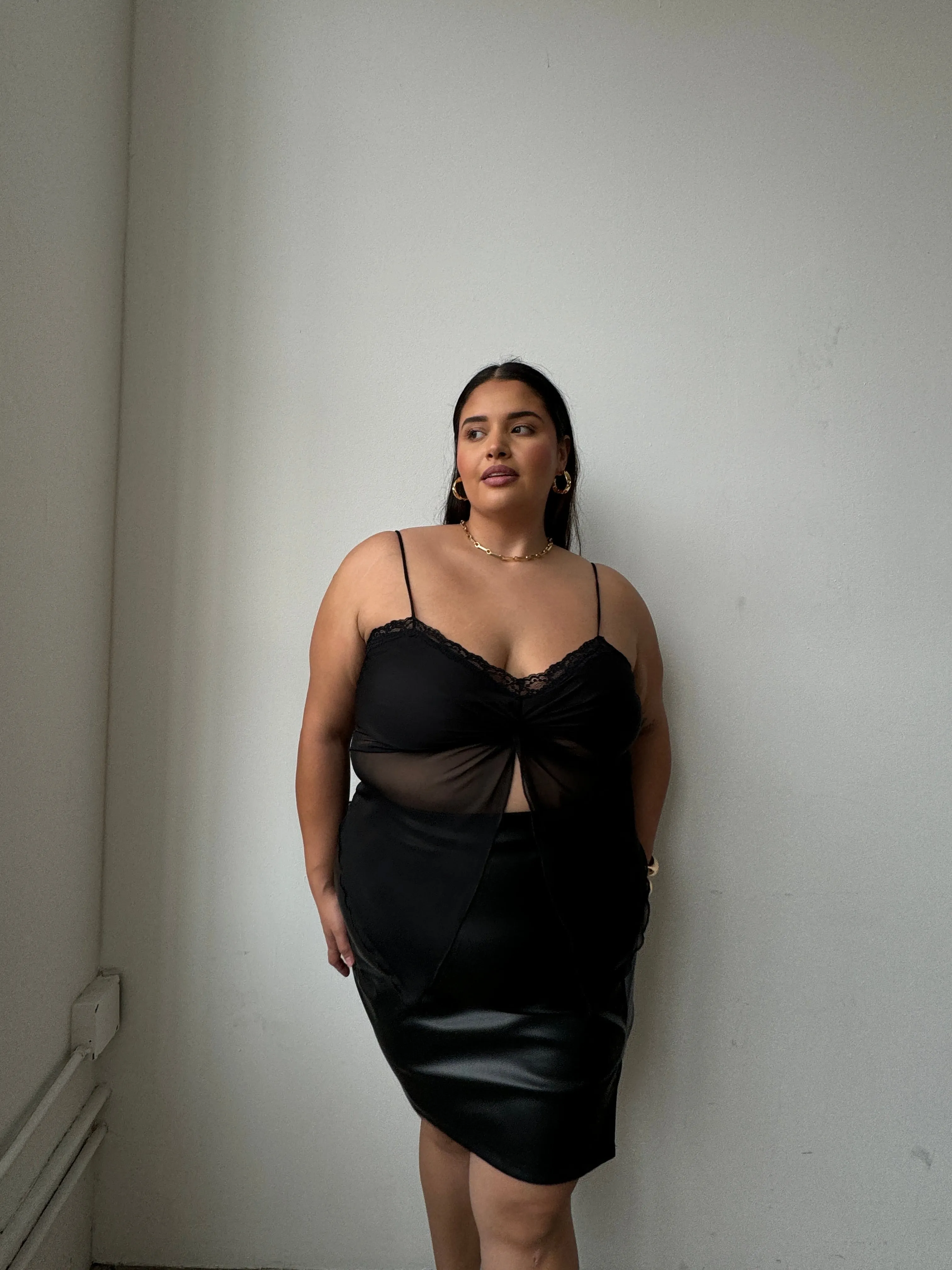 Plus Size Lace Open Front Twist Top sold by 2020 Ave product image thumbnail 2