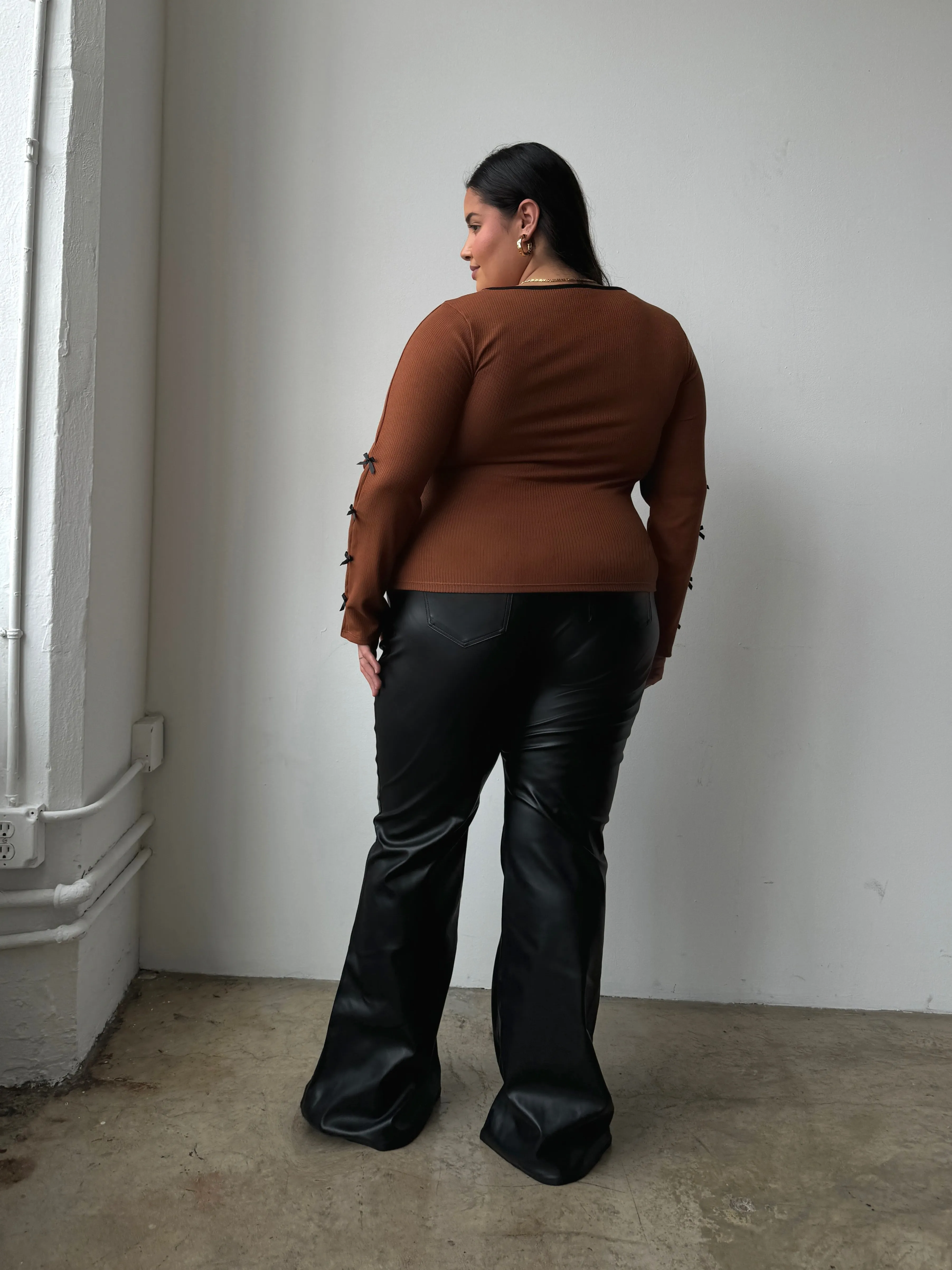 Plus Size PU Leather Flared Pants sold by 2020 Ave product image thumbnail 4