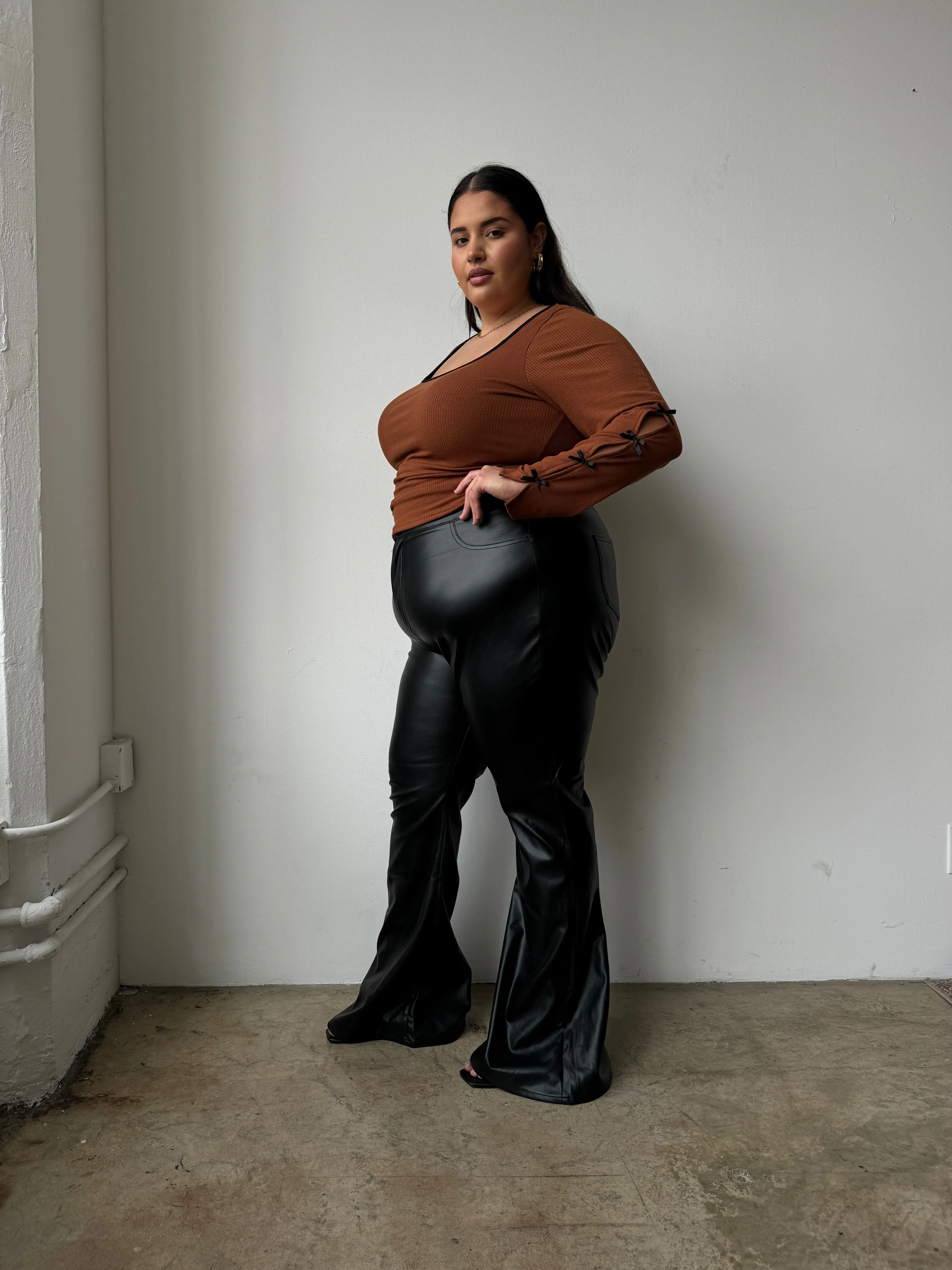 Plus Size PU Leather Flared Pants sold by 2020 Ave