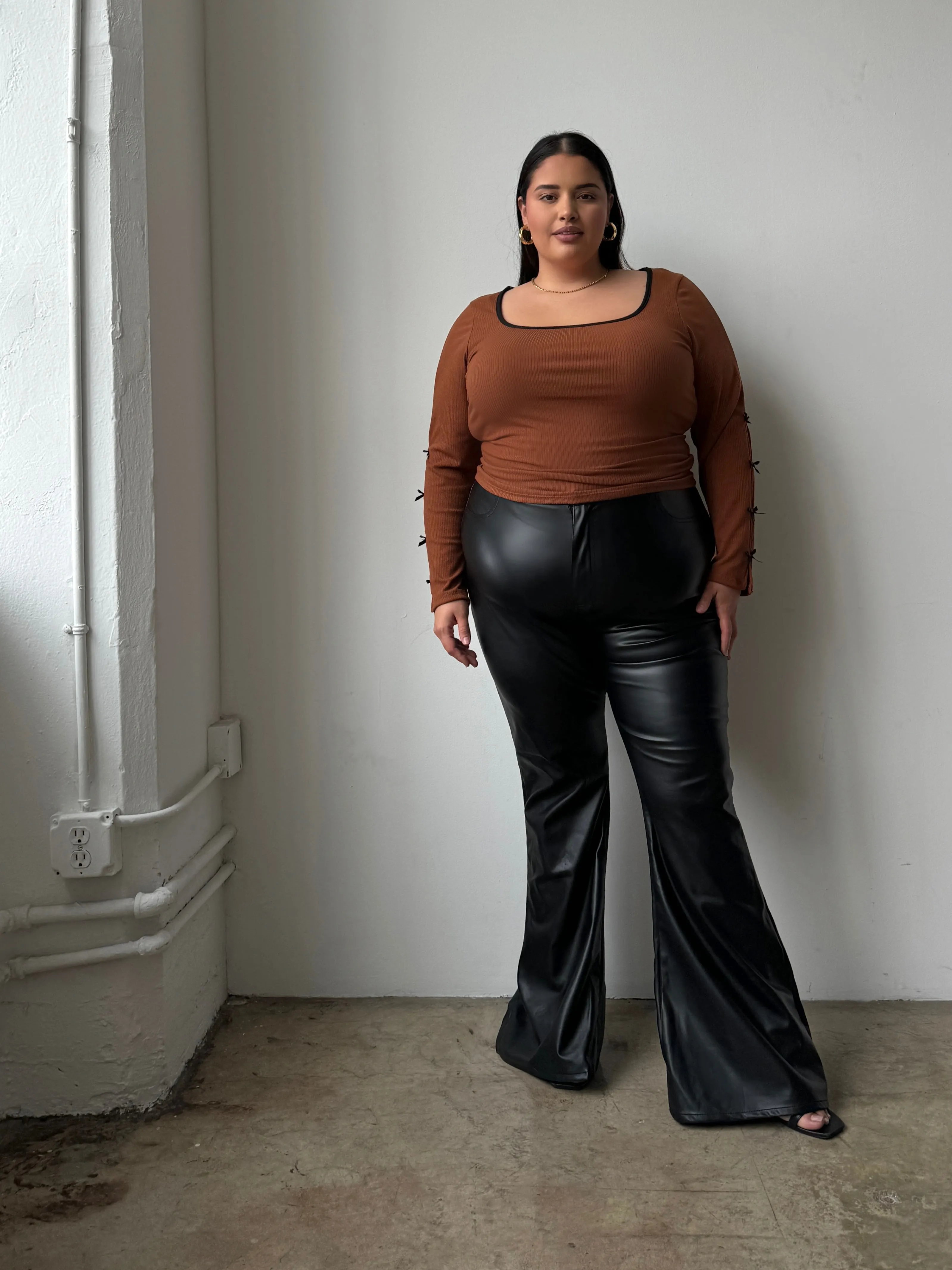 Plus Size PU Leather Flared Pants sold by 2020 Ave product image thumbnail 5