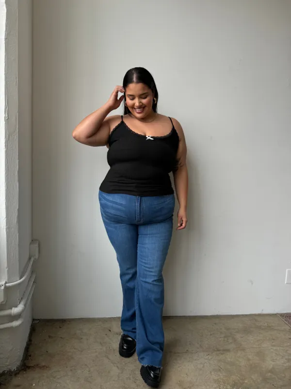 Plus Size Straight Raw Fray Jeans sold by 2020 Ave