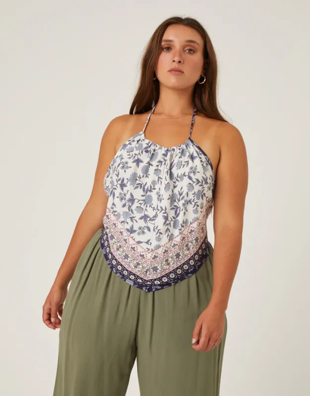 Plus Size Floral Backless Bandana Top sold by 2020 Ave