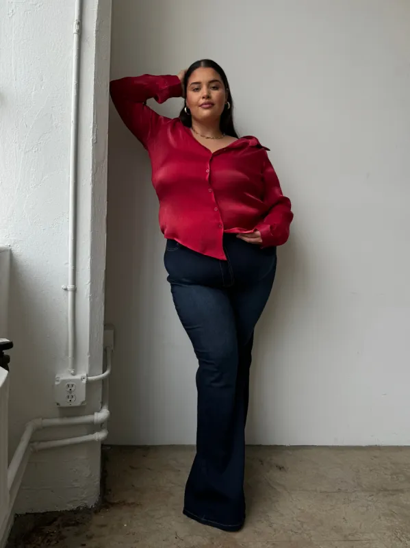 Plus Size Radiant Flare Jeans made by Vibrant