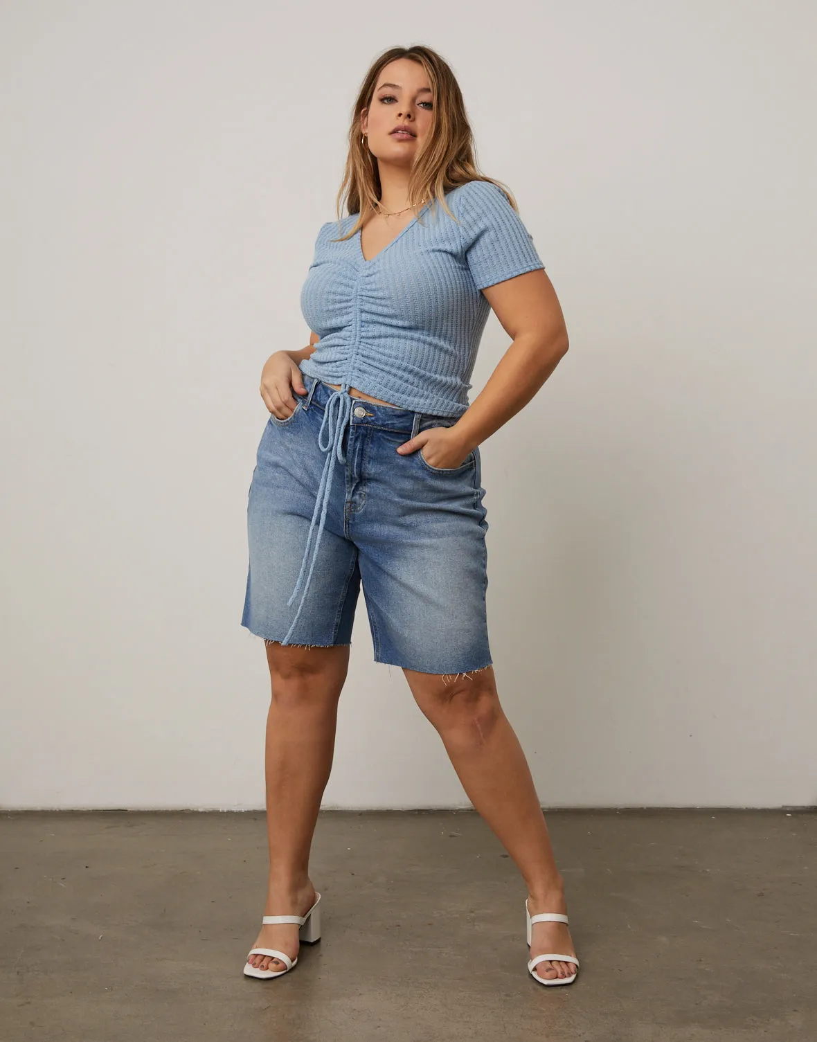 Plus Size Ruched Knit Tee Shirt sold by 2020 Ave product image thumbnail 4