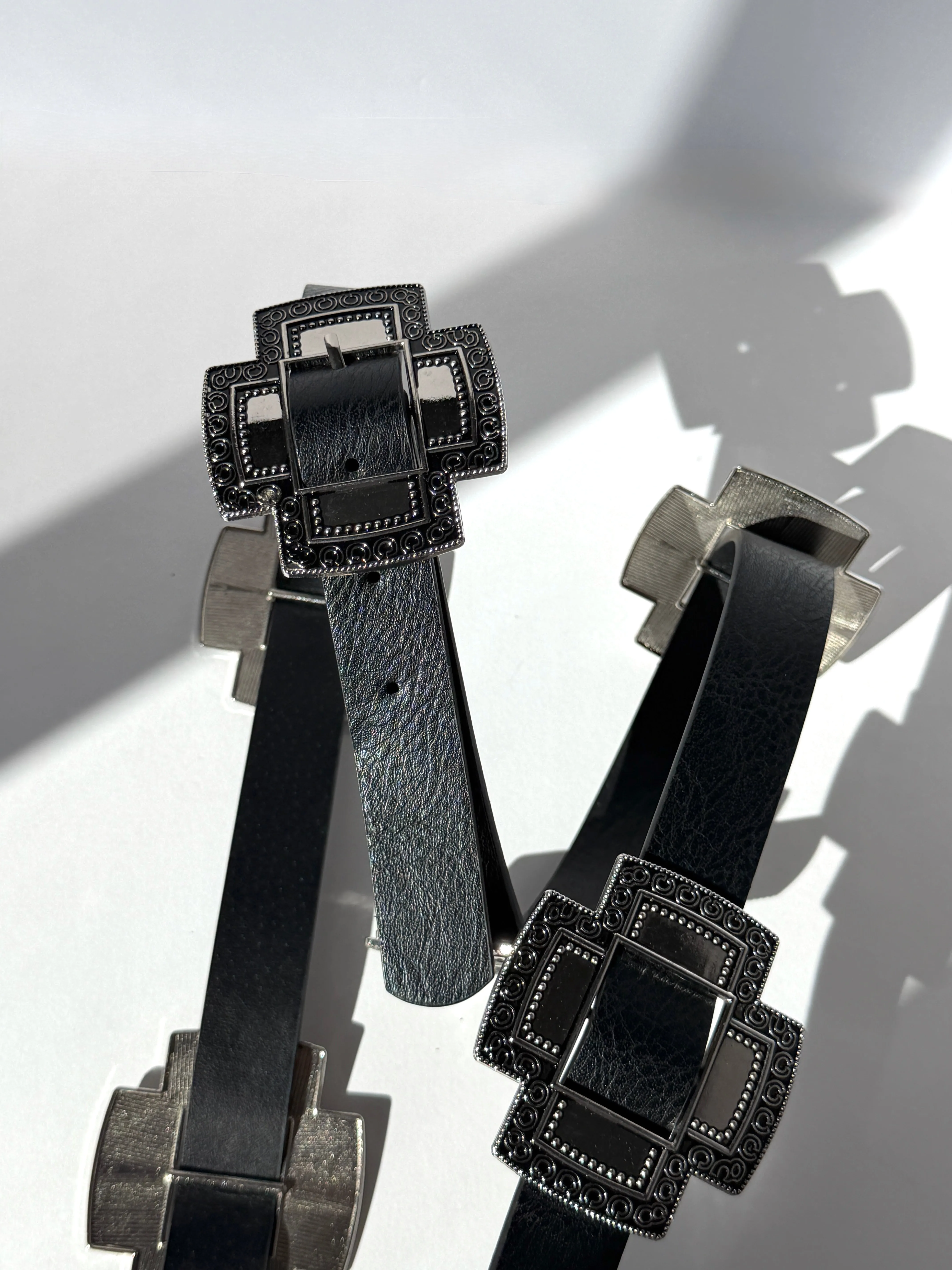 Plus Size Silver Statement Buckle Belt sold by 2020 Ave product image thumbnail 5