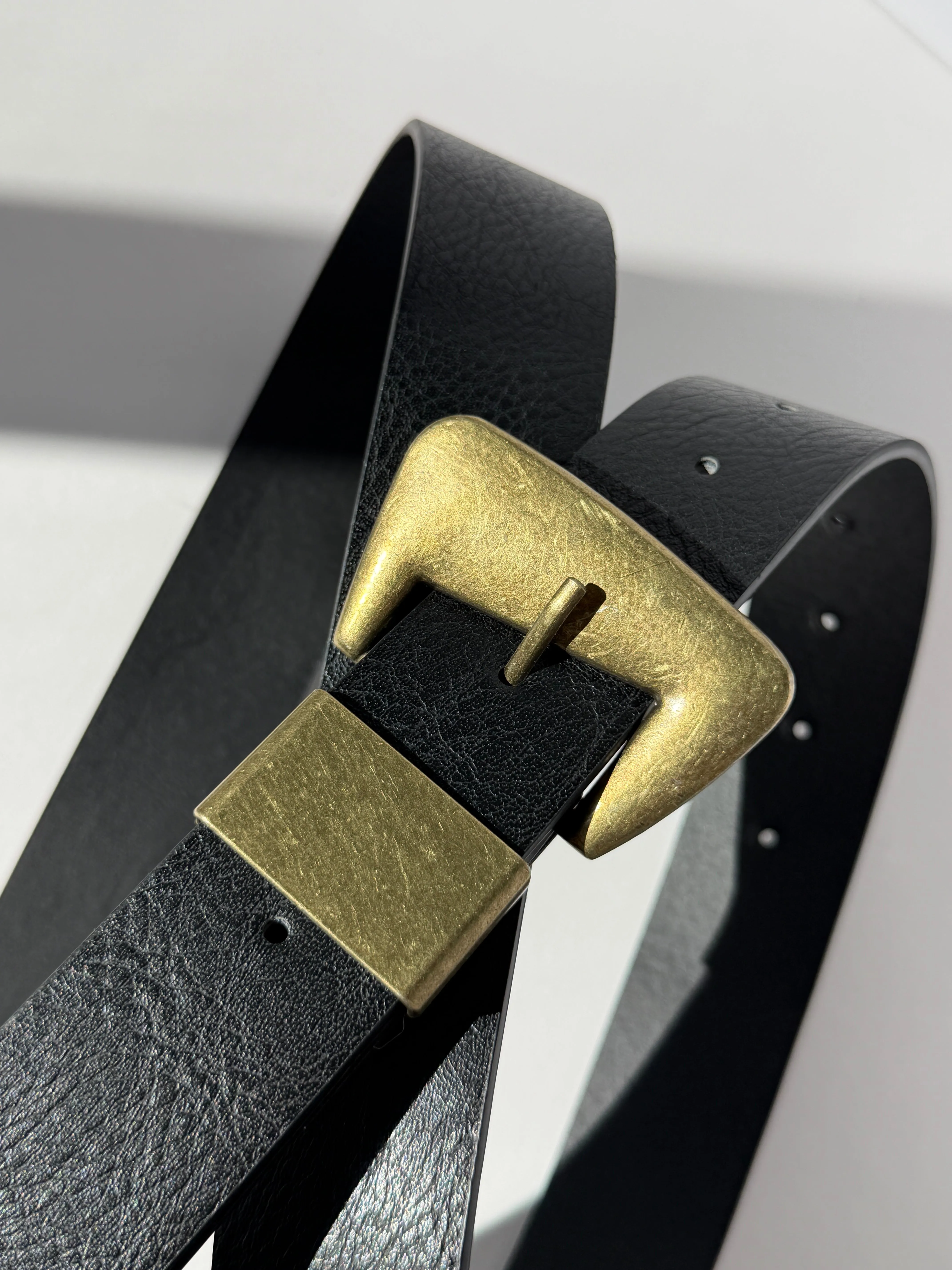Plus Size Classic Brass Buckle Belt sold by 2020 Ave product image thumbnail 3