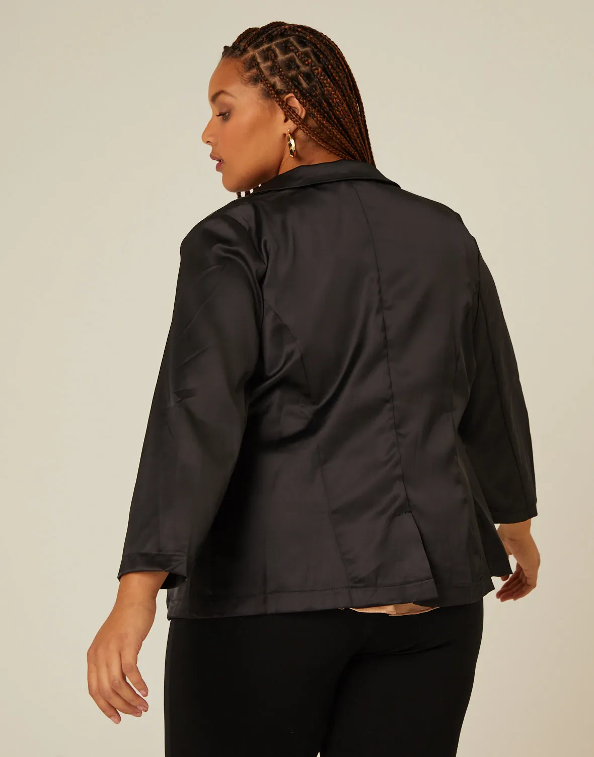 Plus Size Satin Blazer sold by 2020 Ave product image thumbnail 2